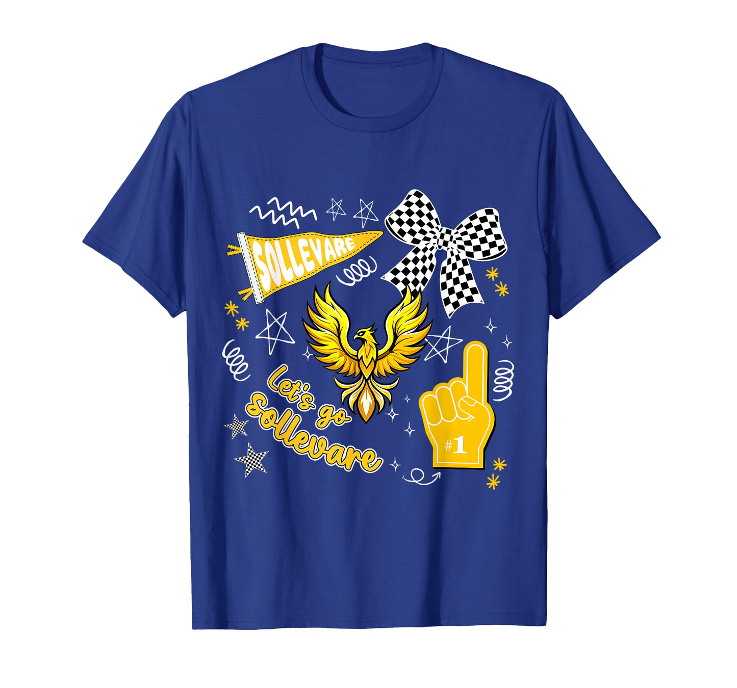 Let's Go Sollevare Retro Cheering School Spirit T-Shirt