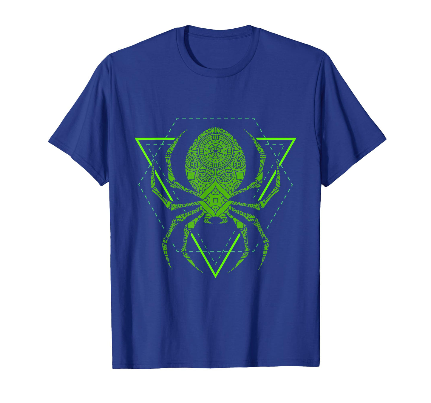 Sacred Geometry Halloween Spider Tribal Tattoo Mandala T-Shirt