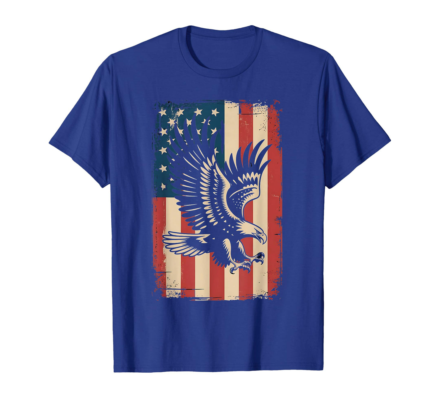 Eagle Bald 4th of July Bird Silhouette Flying Vintage USA T-Shirt