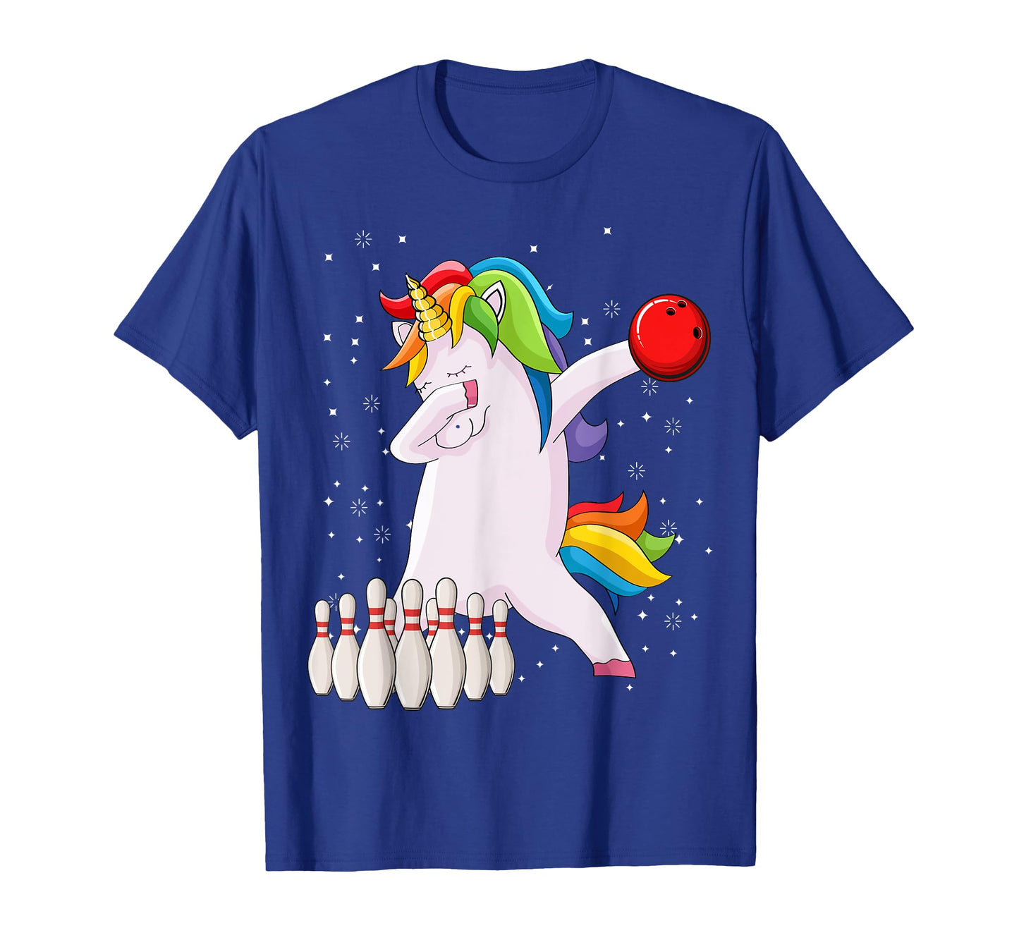 Dabbing Unicorn Bowling Ball Funny Bowling T-Shirt