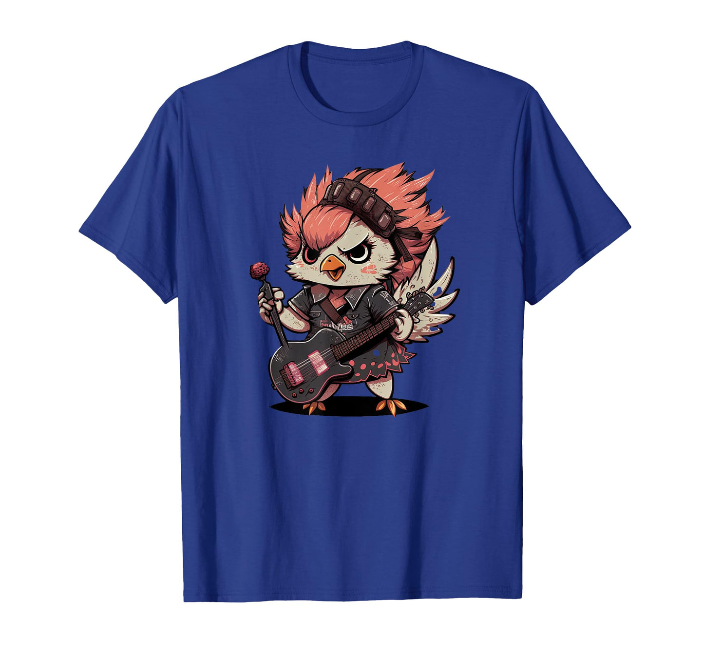 Chicken Cool Rock and roll Rocker Punk Guitar T-Shirt