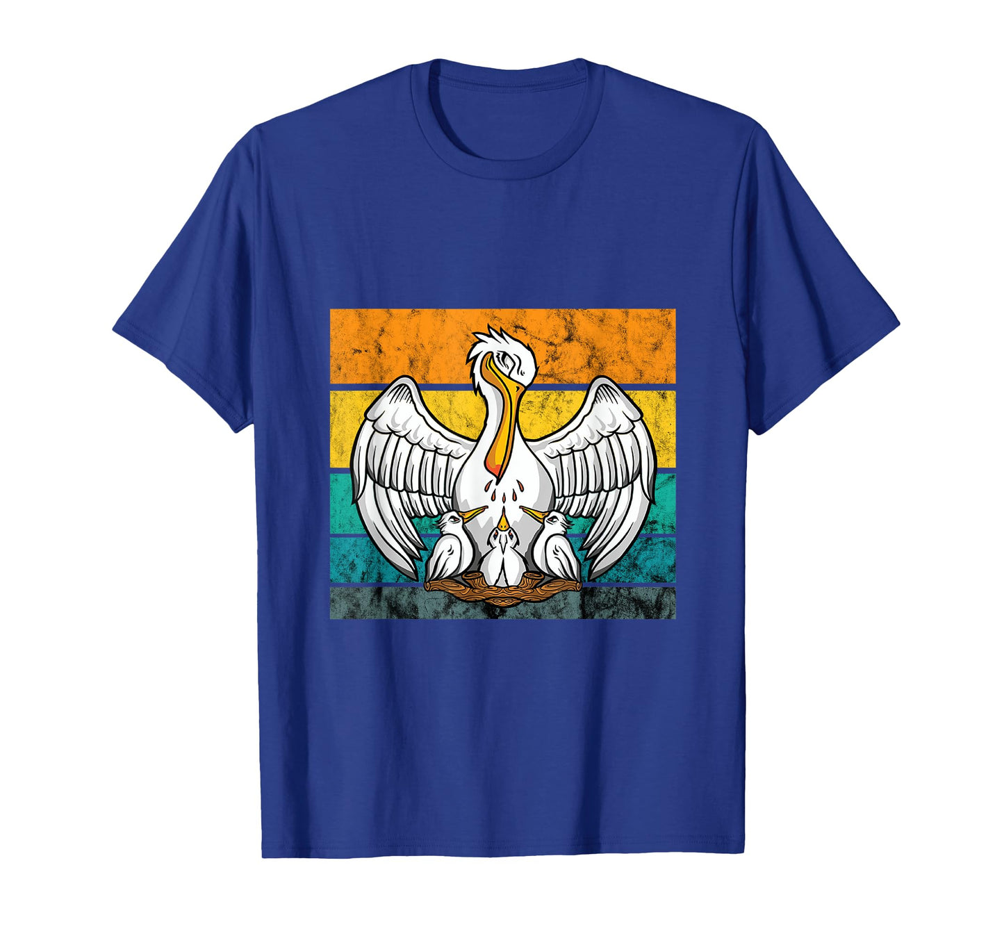 Pelican Bird Vintage Retro Pelican Chick Hatch Tropical Bird T-Shirt