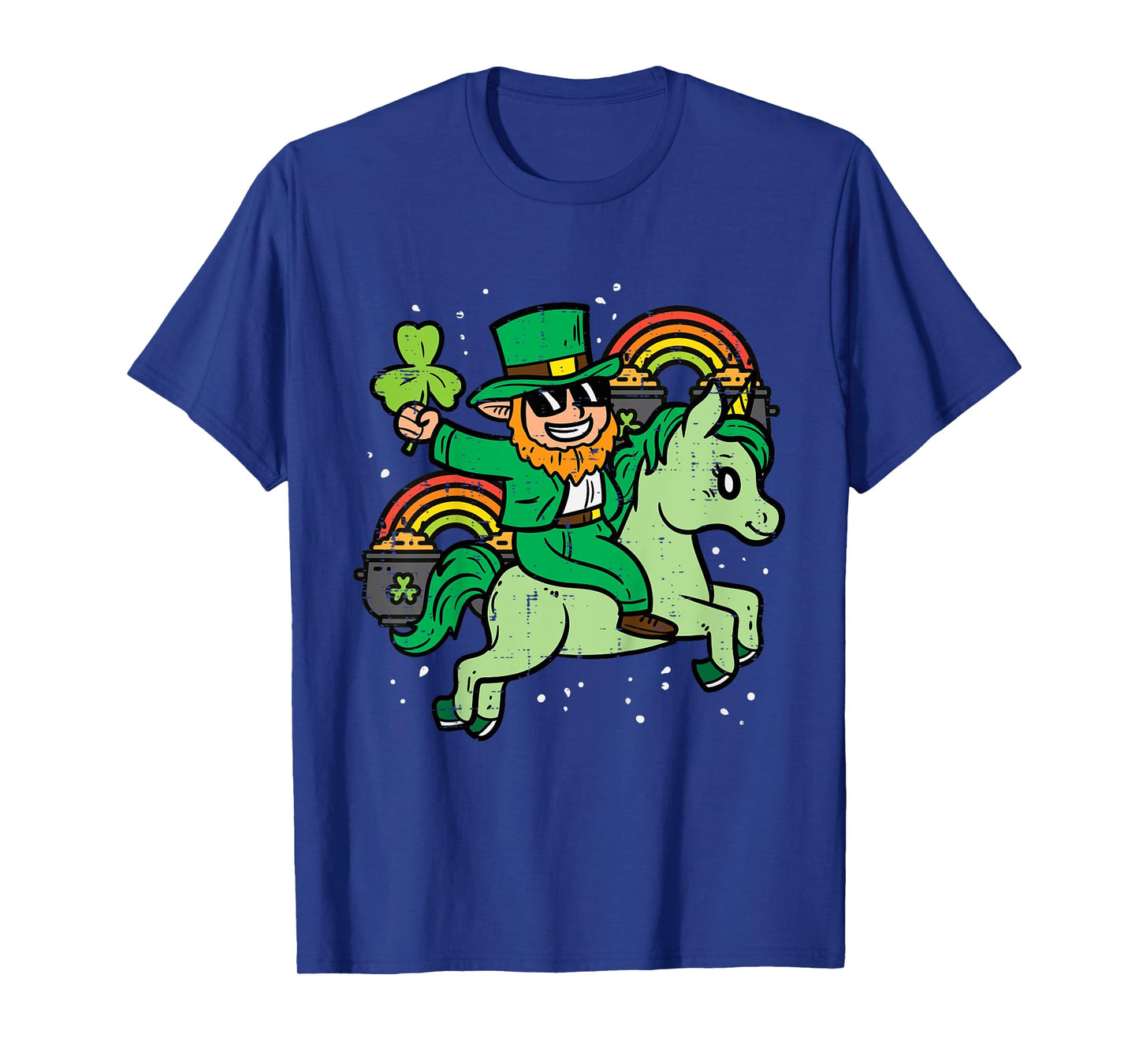 Kids Leprechaun Unicorn Rainbow Cute St Patricks Day Girls Kids T-Shirt