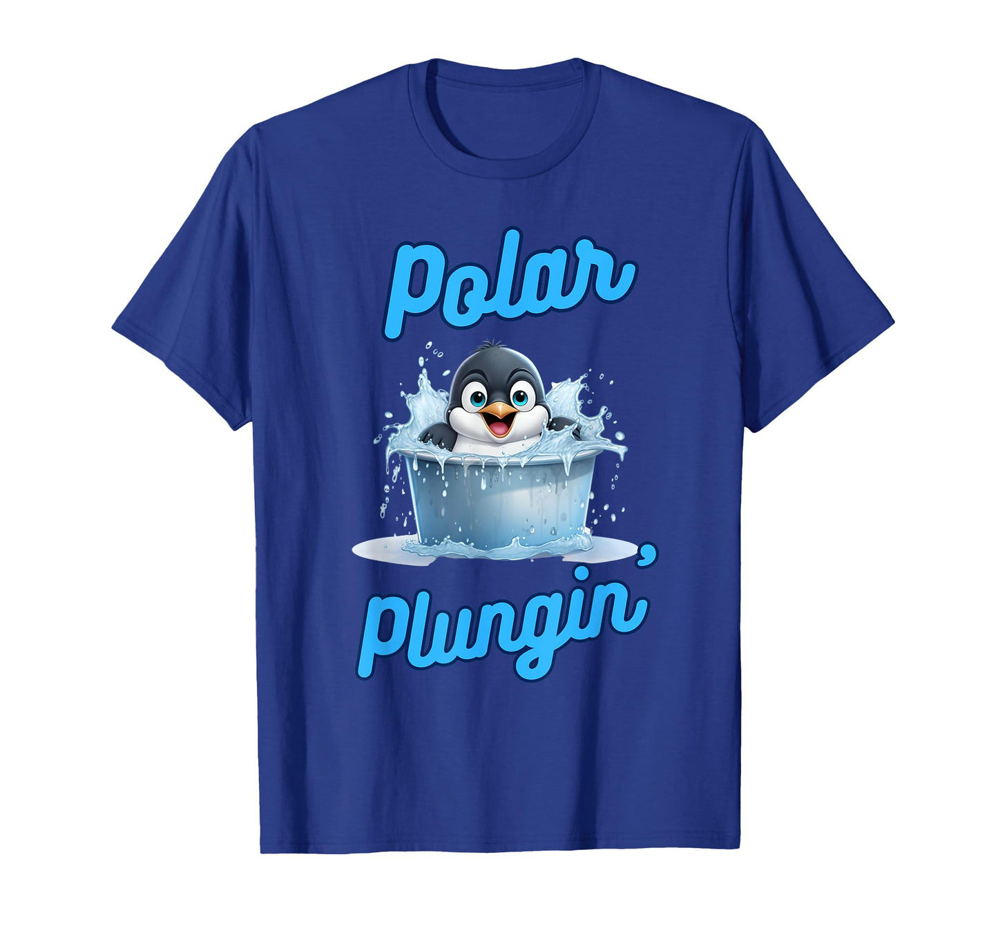 Polar Plungin Penguin Ice Bath Addict Cold Plunge T-Shirt