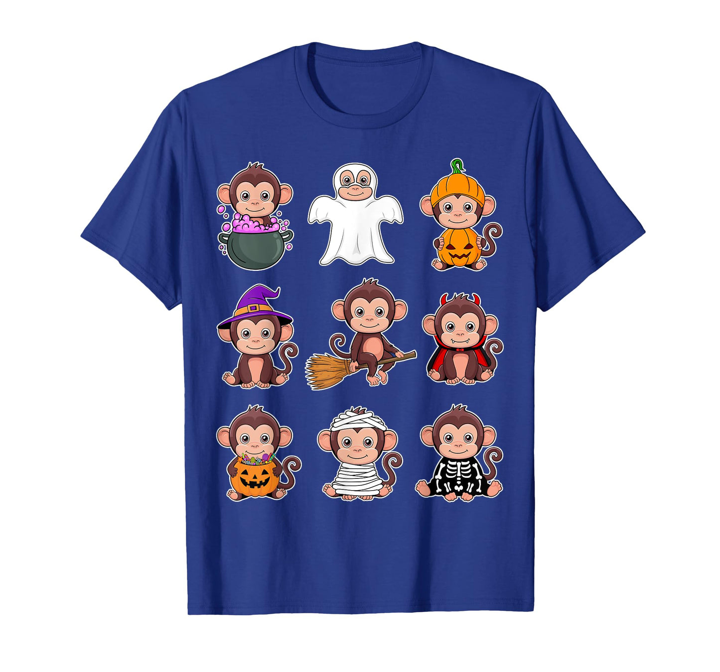 Monkey Halloween Costume Spooky Ghost Monkey Halloween T-Shirt