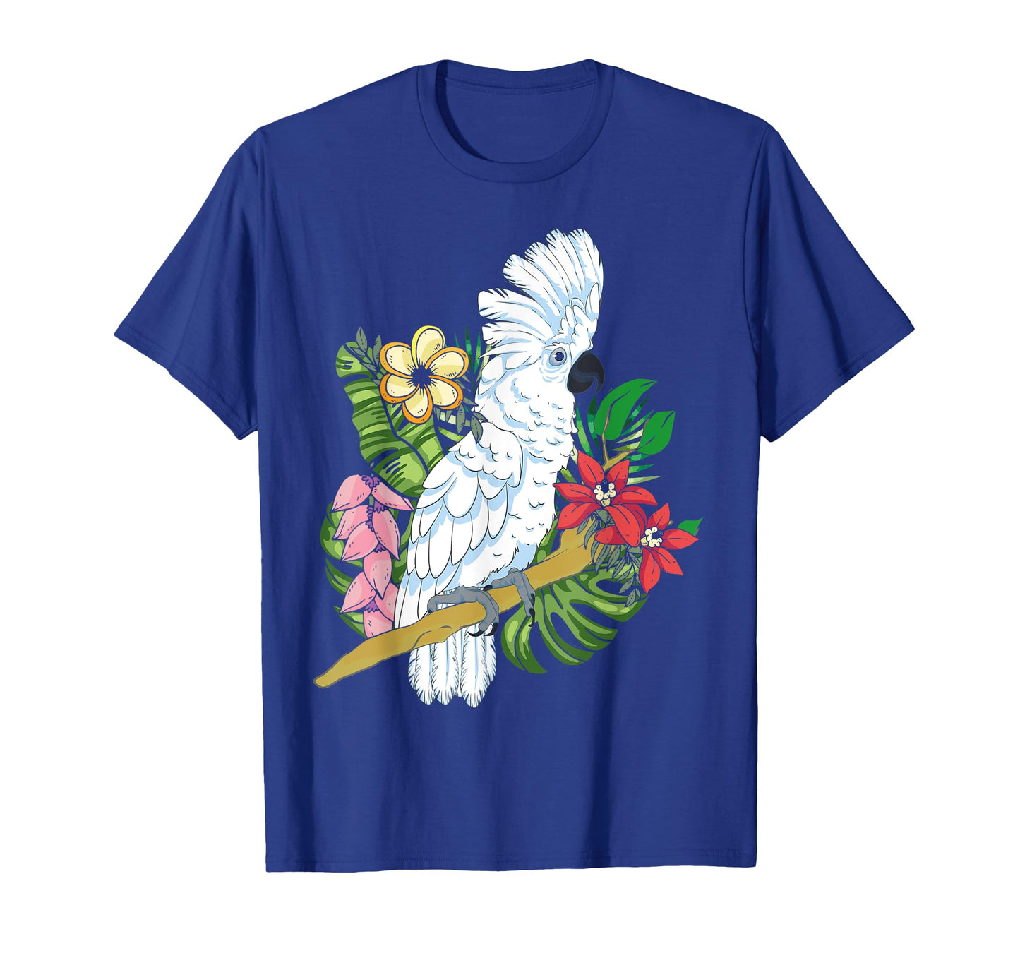 Bird Cockatoo Lover Tropical Flowers Parrot Animal Cockatoo T-Shirt