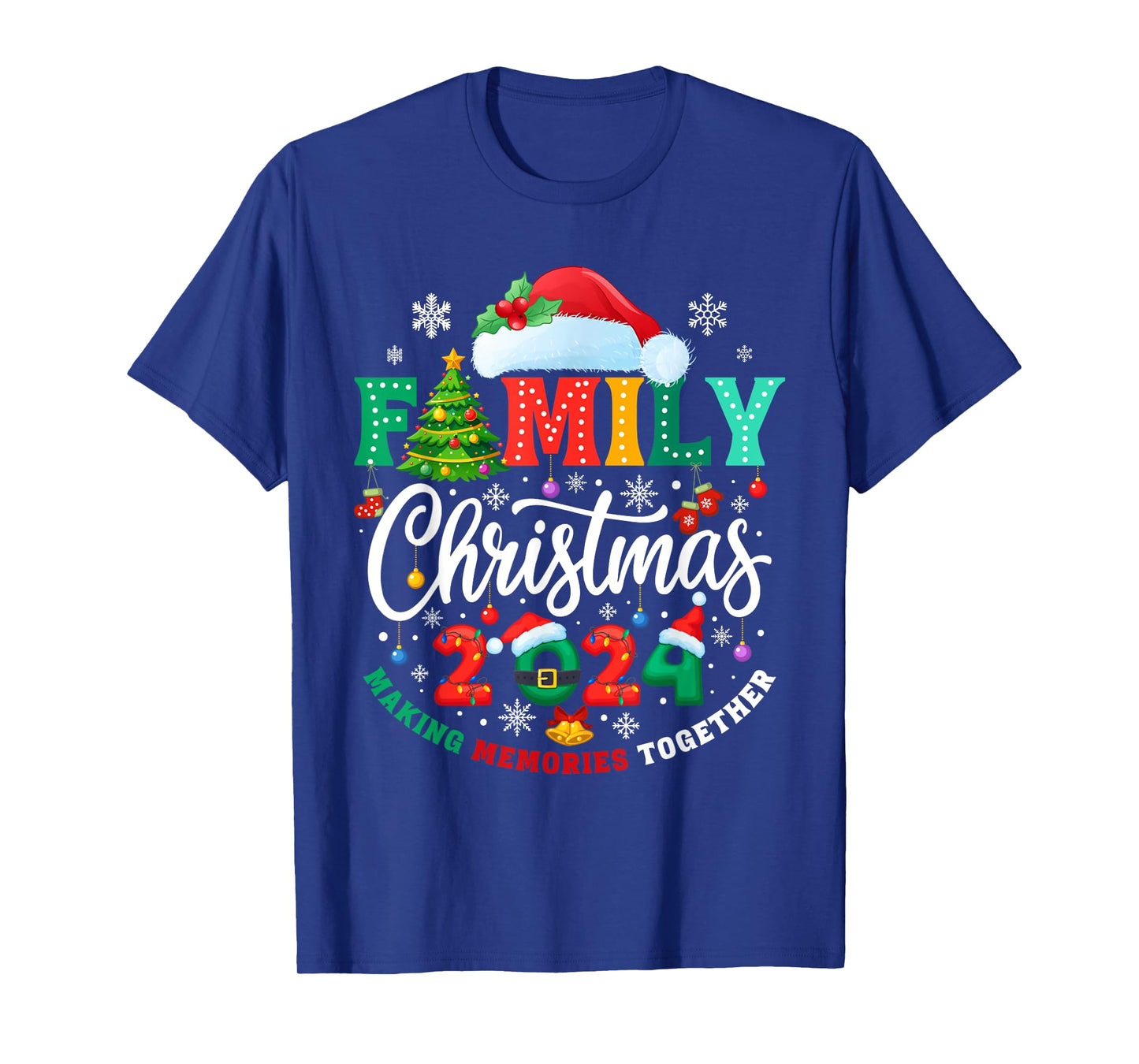 Family Christmas 2024 Matching Outfit Xmas Squad Santa Group T-Shirt