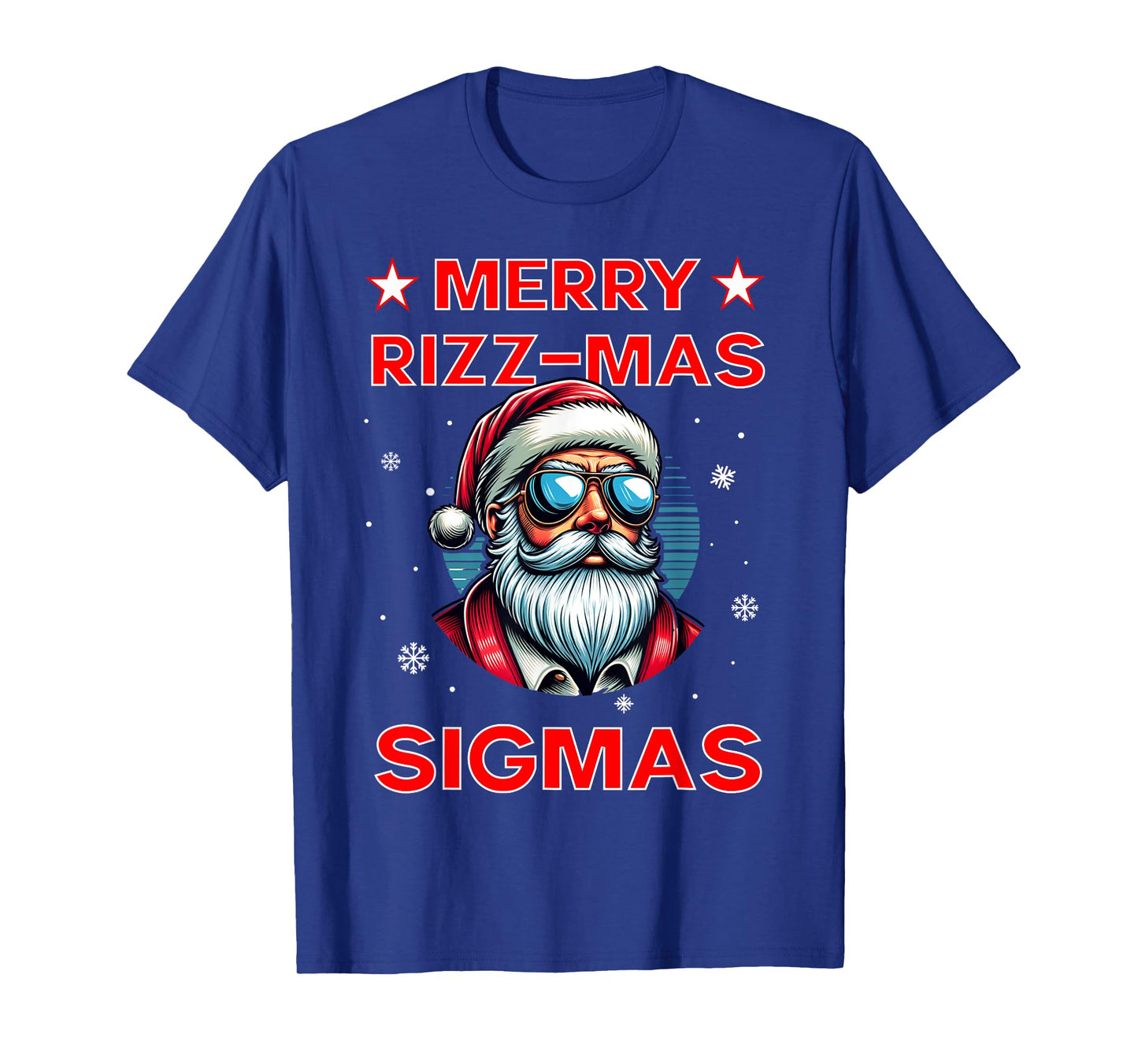 Merry Rizz Mas Sigmas Funny Middle School Alpha Christmas T-Shirt
