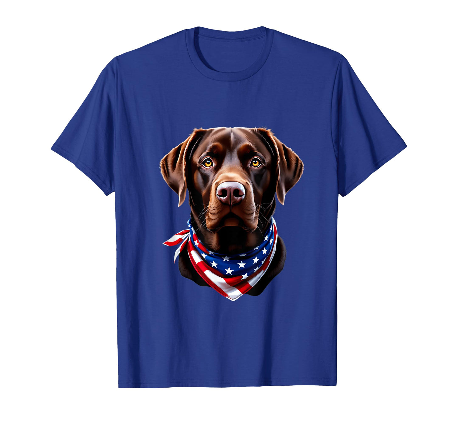 Chocolate Lab American Flag 4th Of July Chocolate Labrador T-Shirt