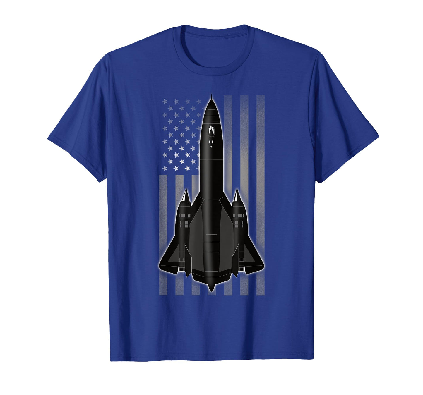 SR-71 Blackbird and American Flag T-Shirt