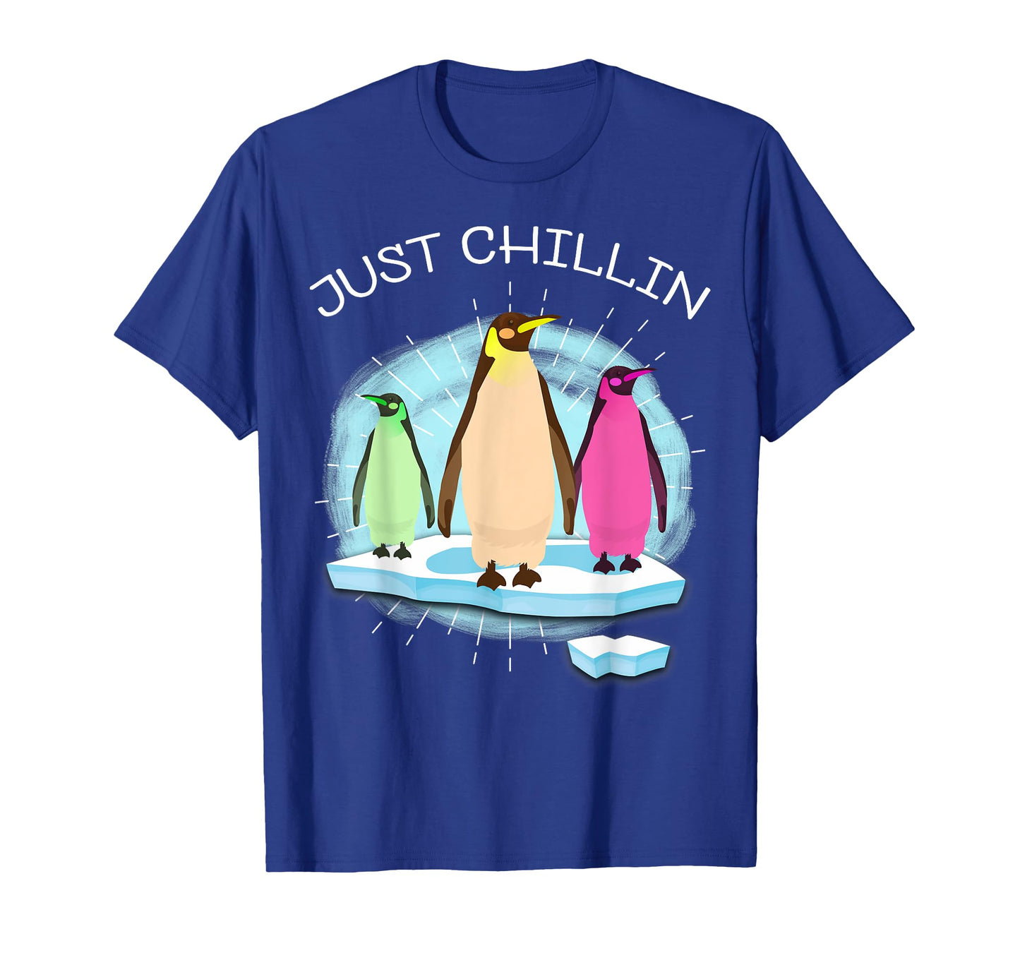 UAB KIDKIS Kids Unisex Black Cartoon Penguin On Ice Funnny T-Shirt