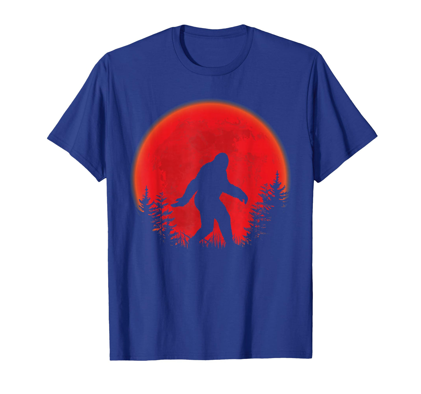 Halloween Shirt for Men Boys Kids Blood Moon Bigfoot T-Shirt