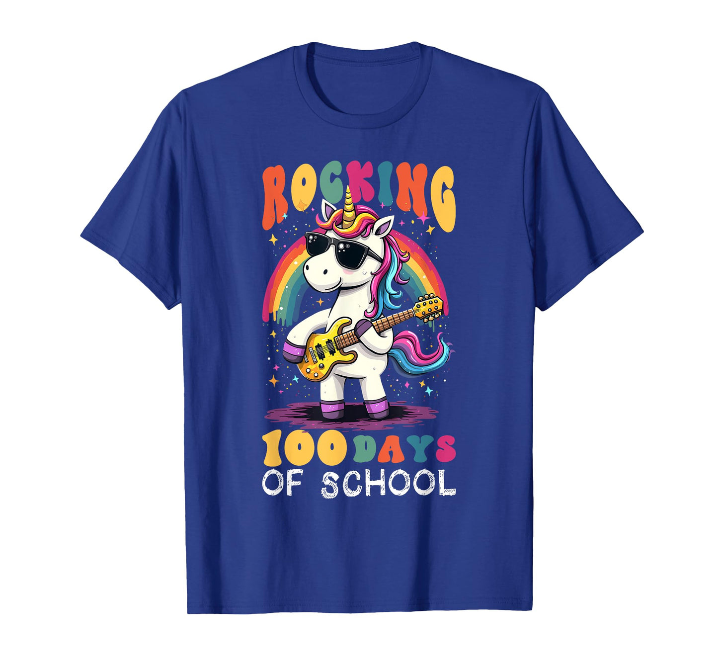 I rocked 100 days of school Unicorn 100 Magical Days Teacher T-Shirt