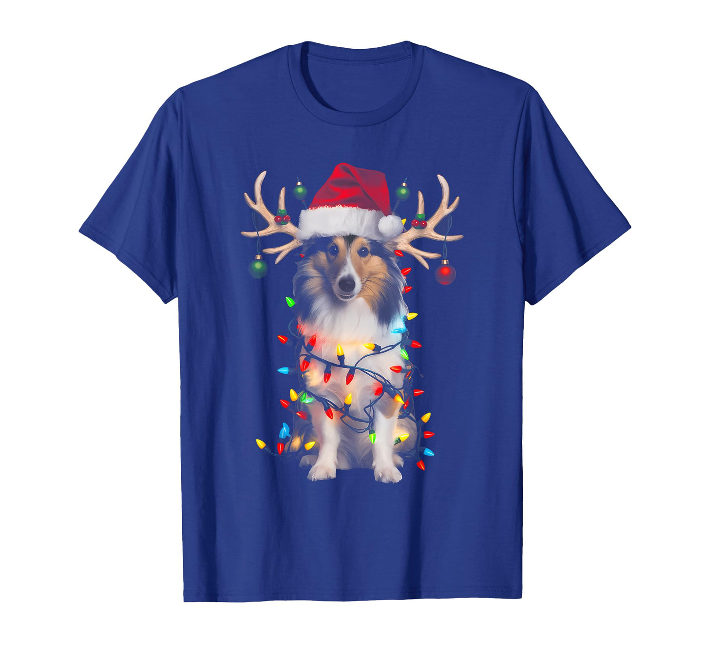 Shetland Sheepdog Christmas Tree Shirt Shetland Sheepdog Men Women Kids T-Shirt