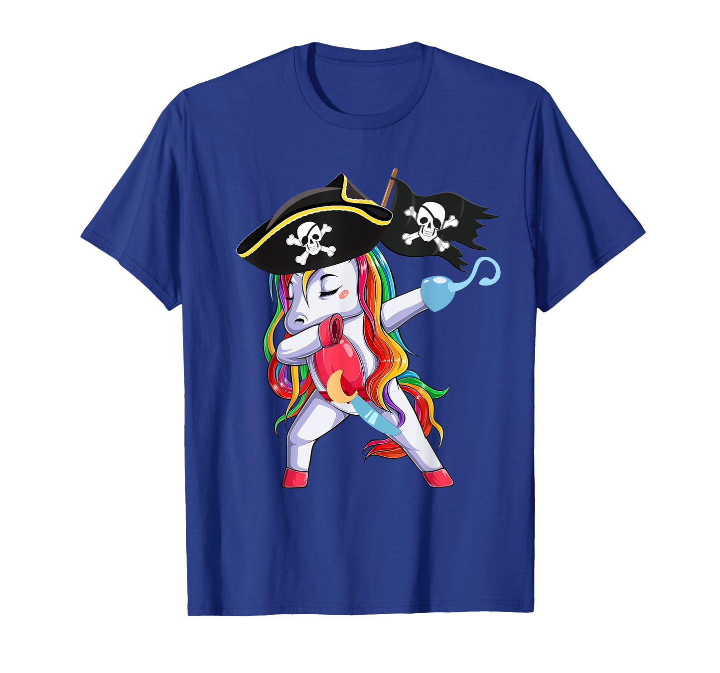 Halloween Dabbing Cute Pirate Unicorn Apparel Kids Girls T-Shirt