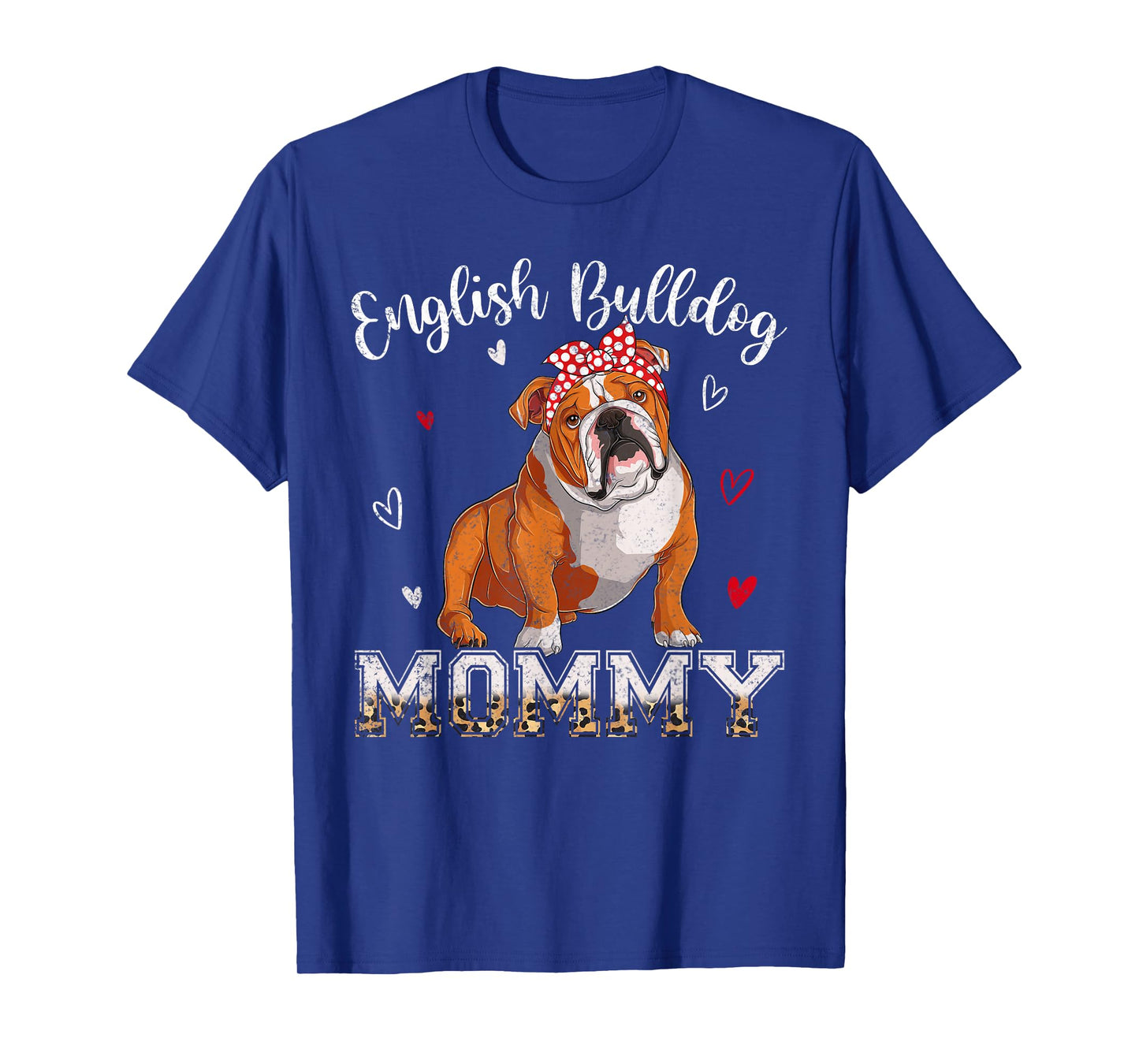 Dog Mommy Headband Heart English Bulldog Lover Mothers Day T-Shirt