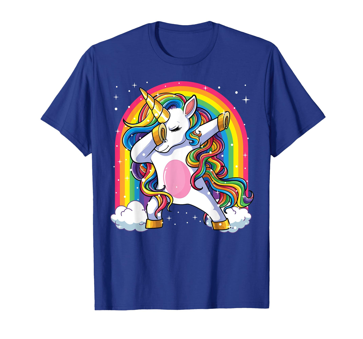 Dabbing Unicorn Shirt Girls Kids Unicorns Women Rainbow T-Shirt
