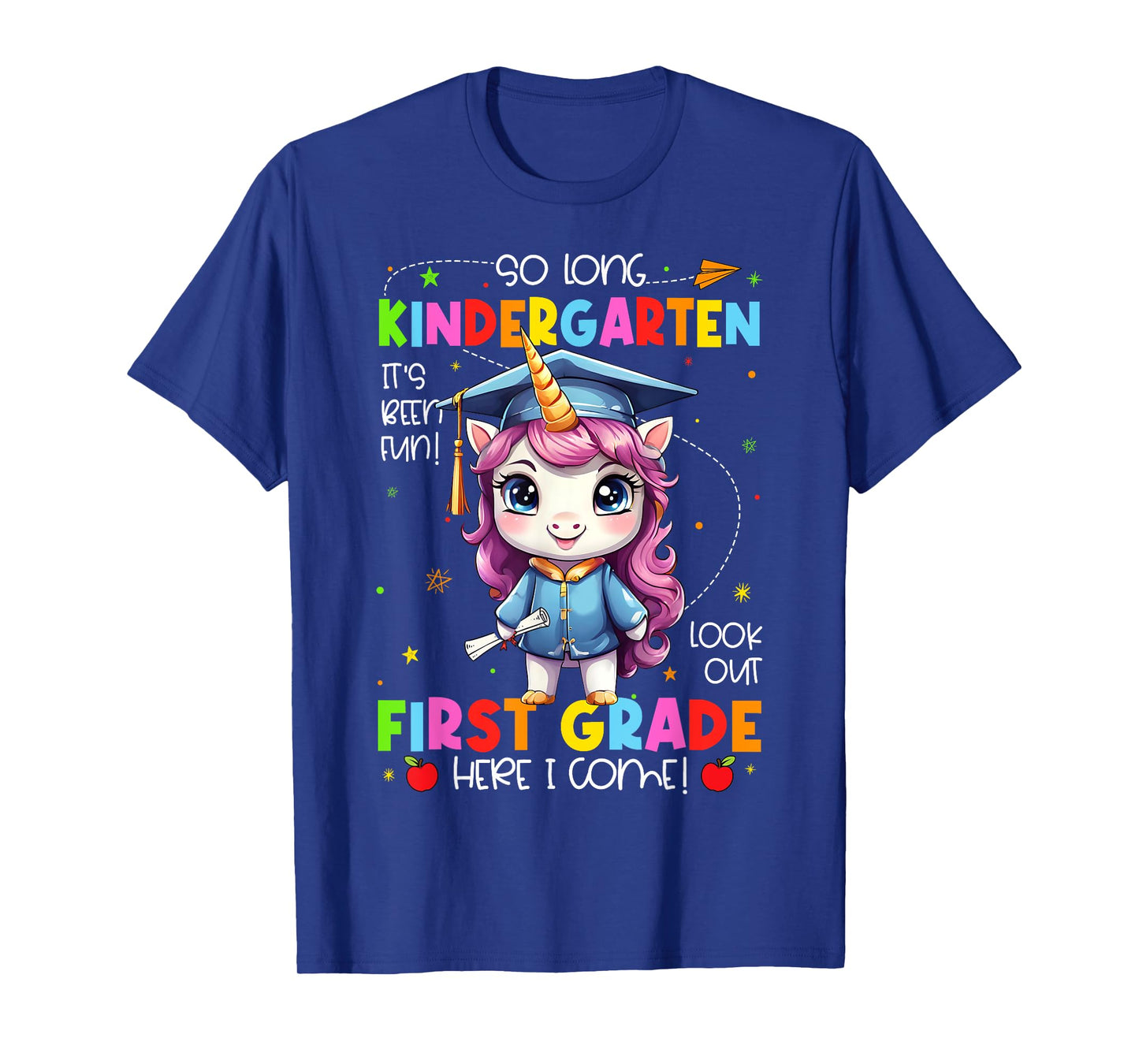 Unicorn So Long Kindergarten Graduation Last Day Of School T-Shirt
