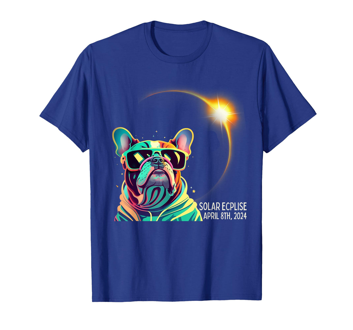French Bulldog America 2024 Solar Eclipse Accessories Men Women Kids T-Shirt