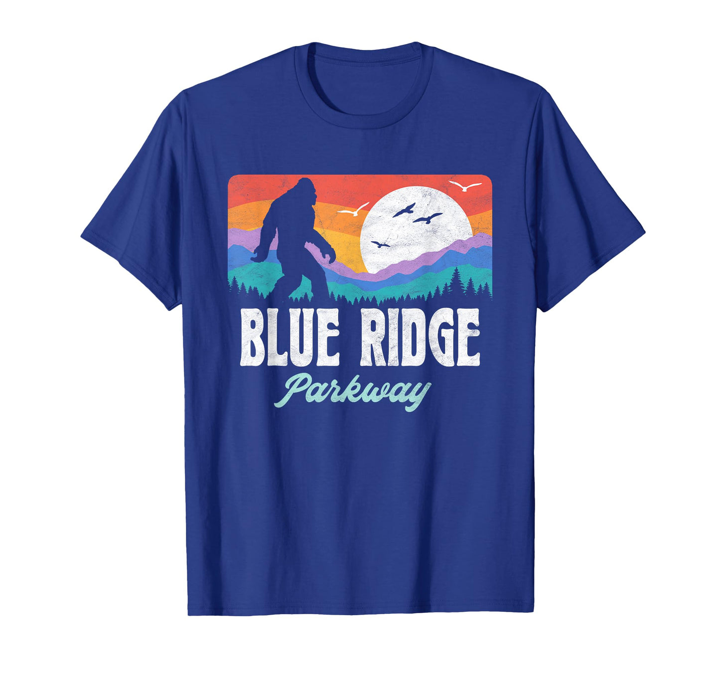Vintage Blue Ridge Parkway Bigfoot Mountains Graphic T-Shirt