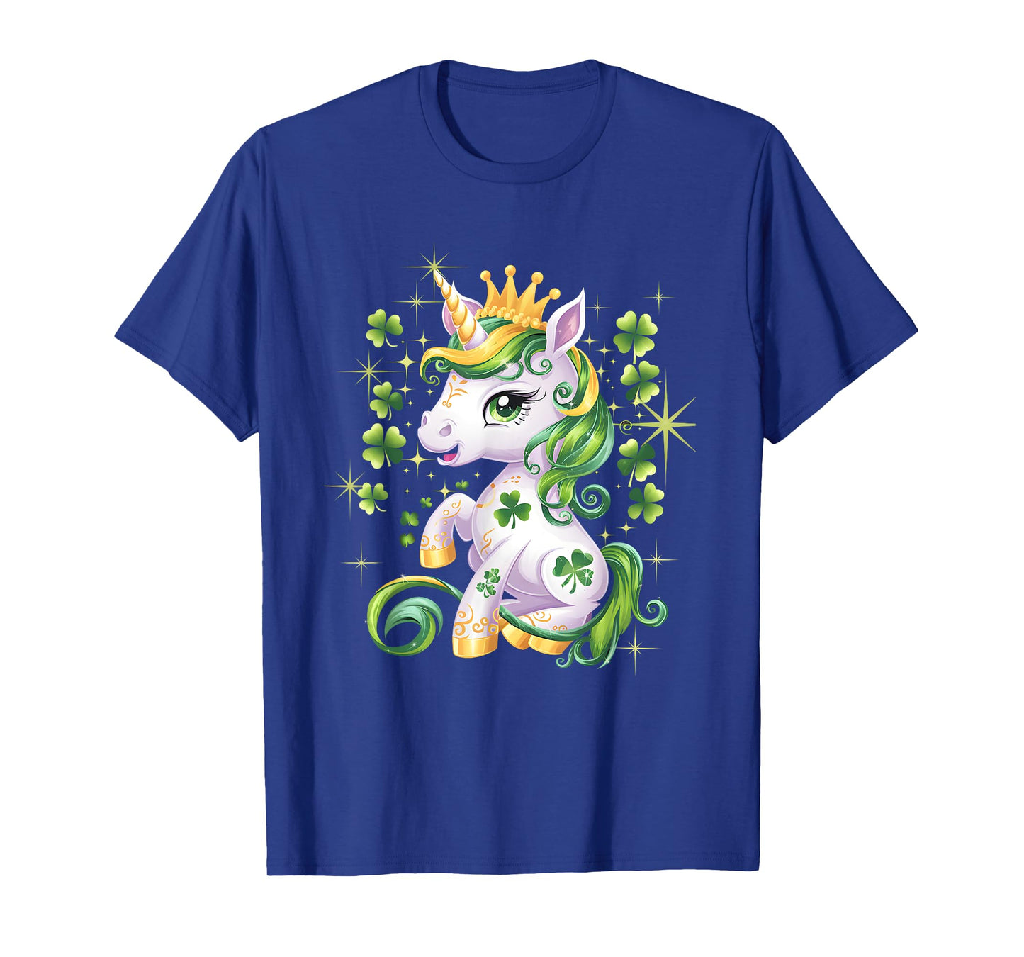 Cute Unicorn Shamrock St Patricks Day Girls Kids Lepricorn T-Shirt
