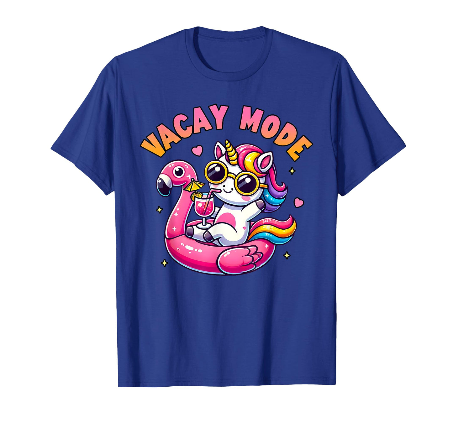 Vacay Mode Cute Unicorn Funny Family Vacation Gift Kids Girl T-Shirt