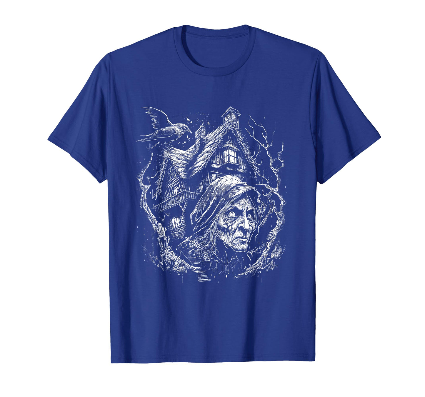 Walking House on Chicken Legs Slavic folklore Baba Yaga Art T-Shirt