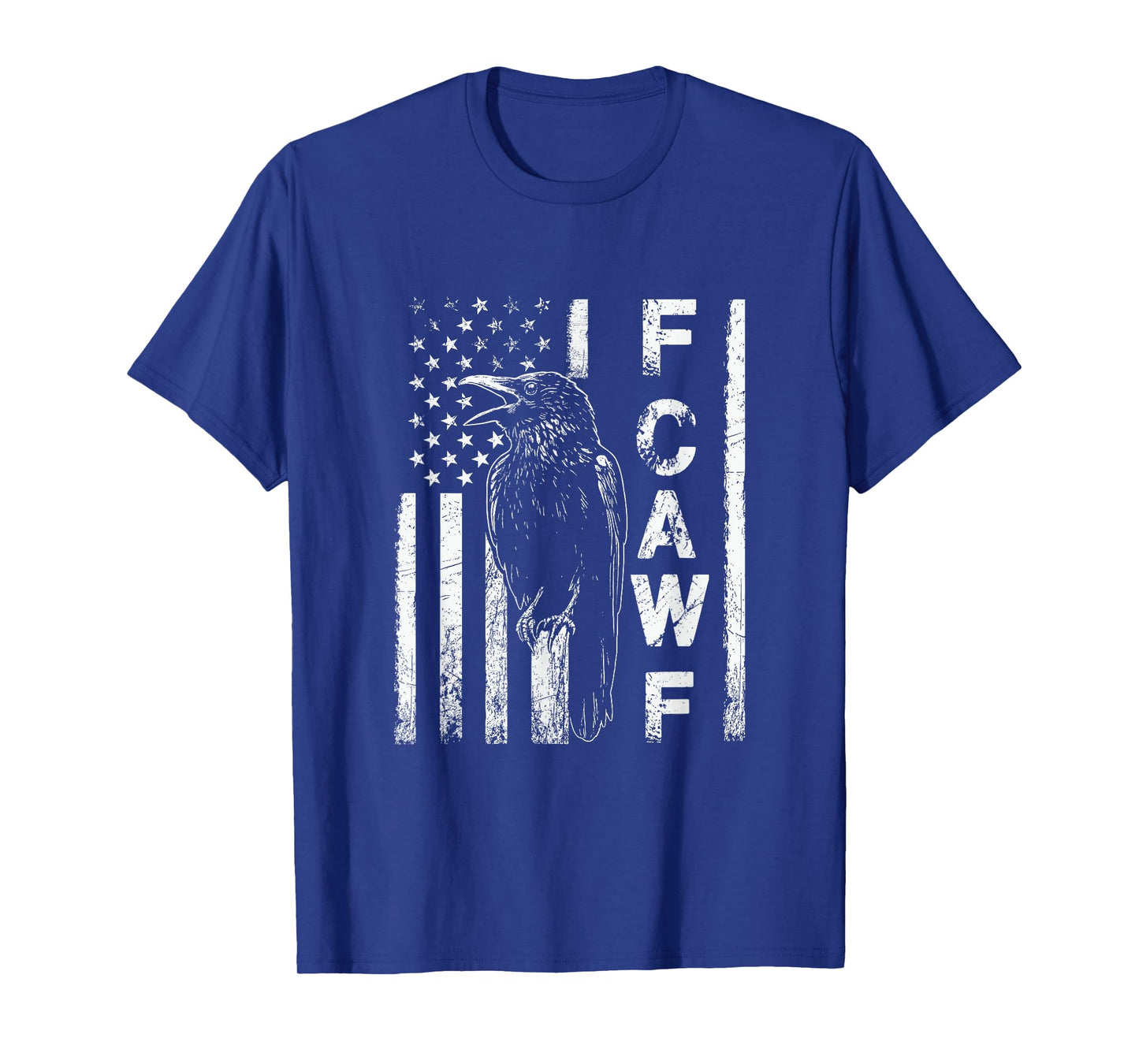 Funny F CAW F Crow with USA flag T-Shirt