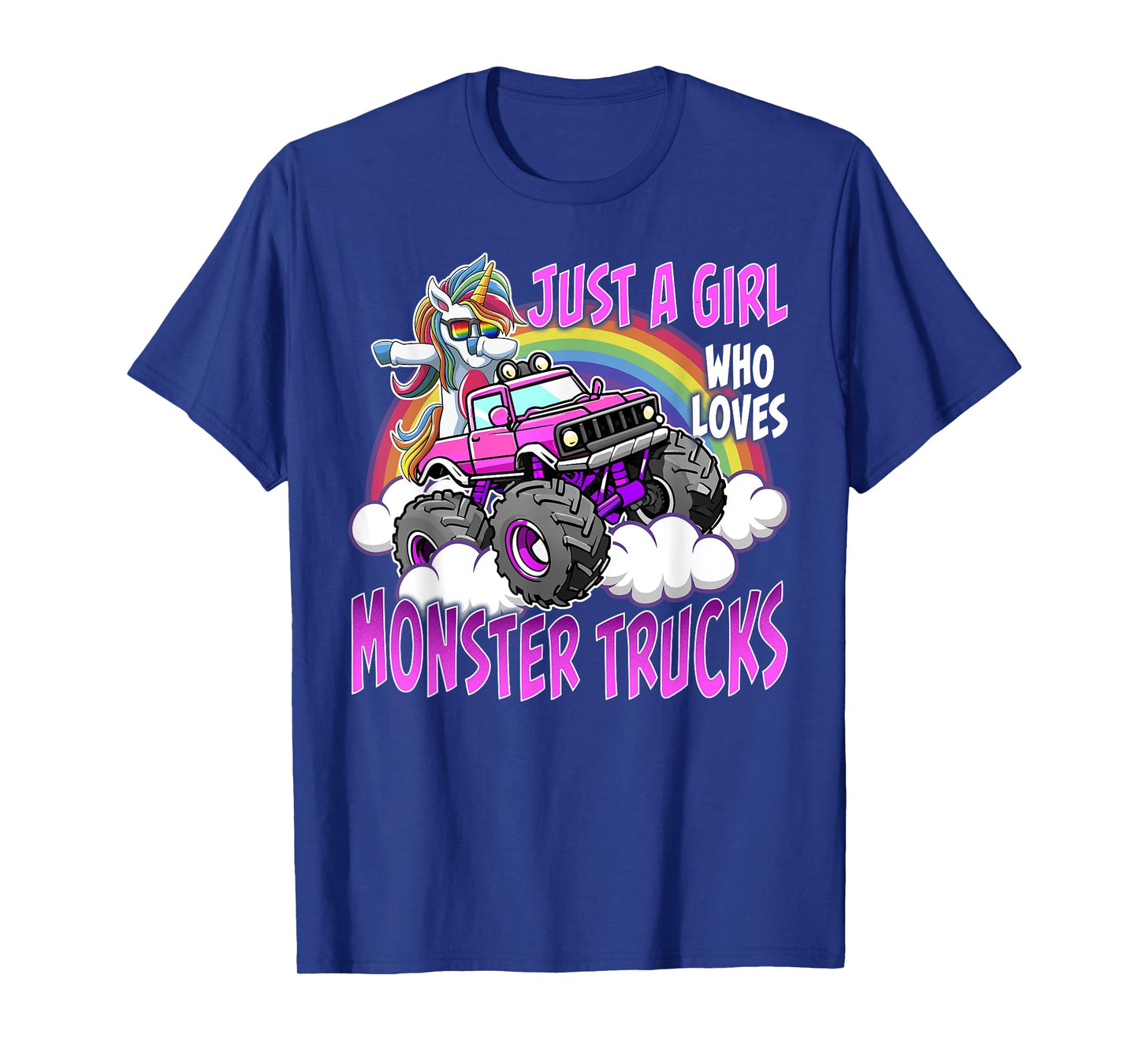 Monster Truck Unicorn Just a Girl Who Loves Monster Trucks T-Shirt