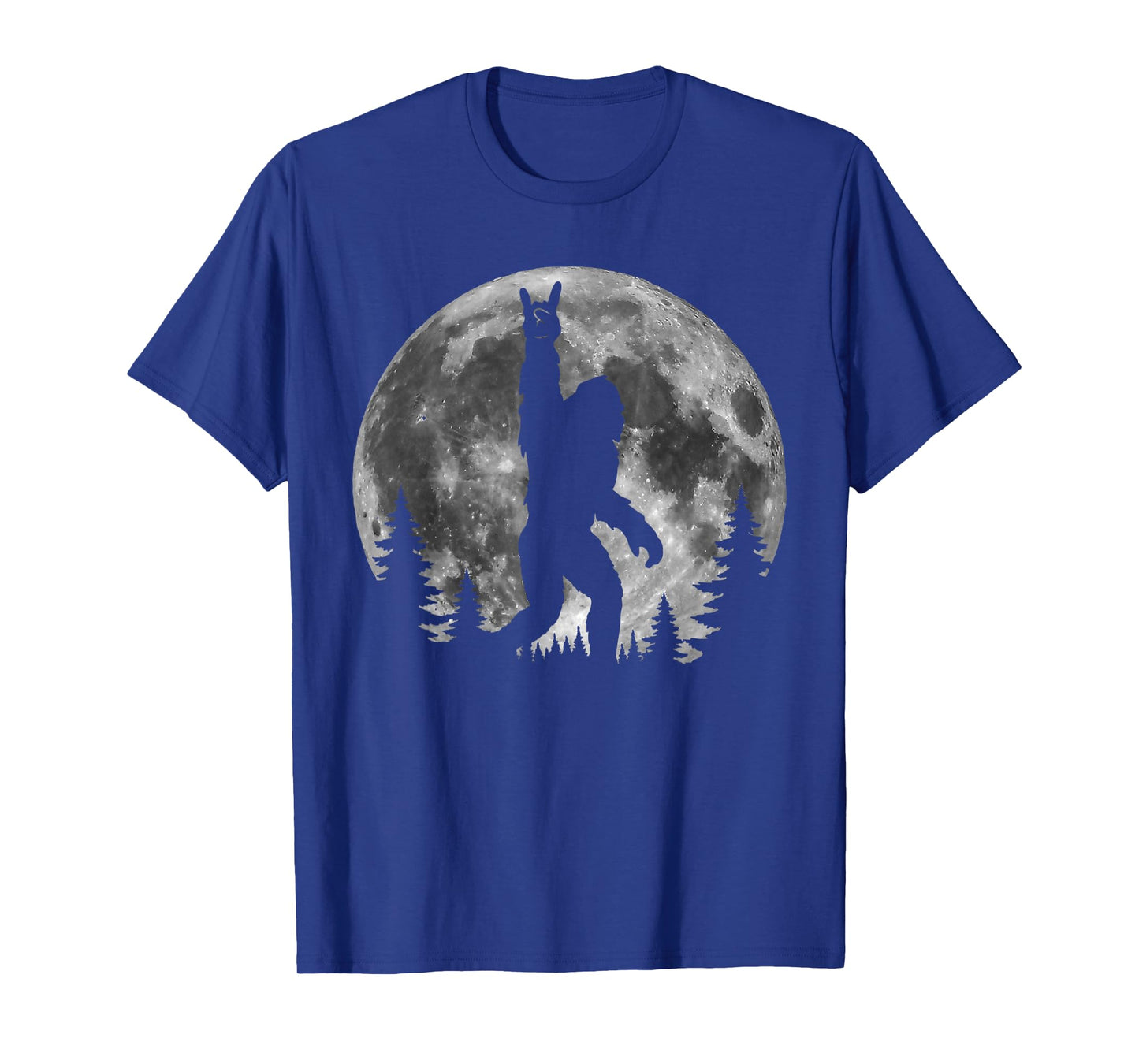 Bigfoot In The Forest Funny Sasquatch Bigfoot Moon T-Shirt