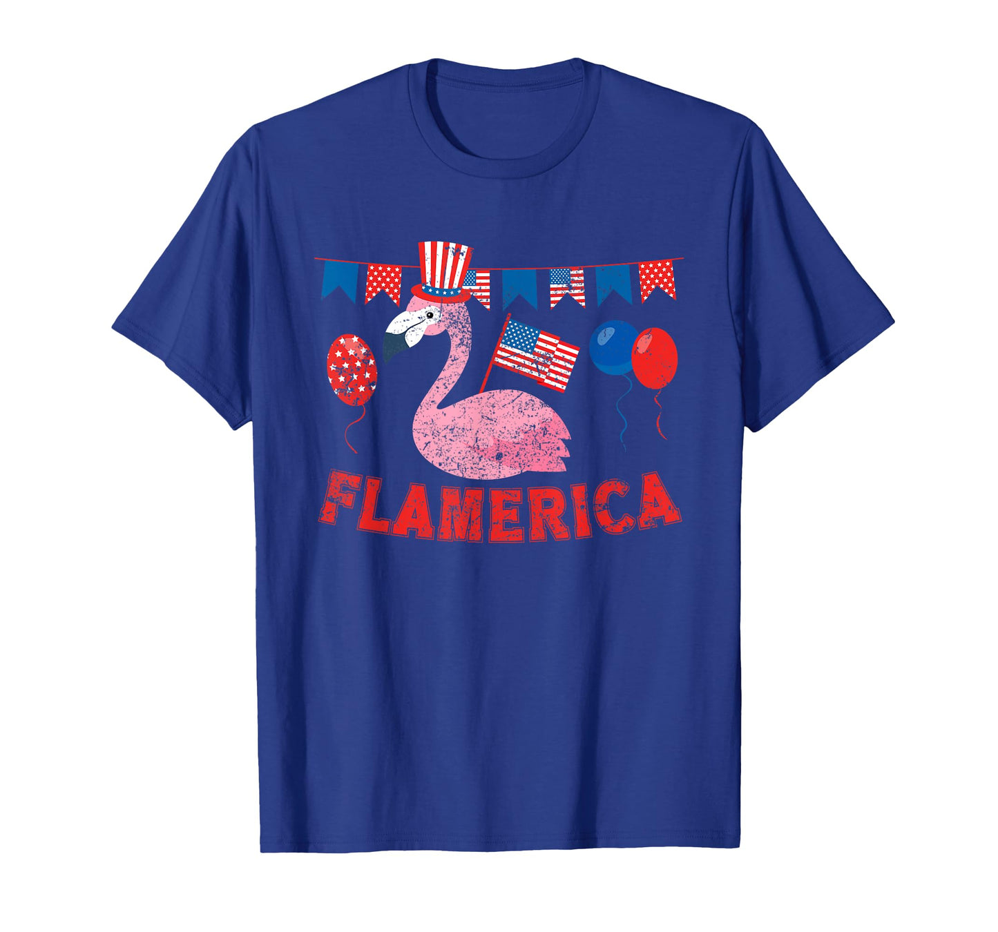 Flamerica American Patriotic Flamingo Flag Fourth Of July T-Shirt