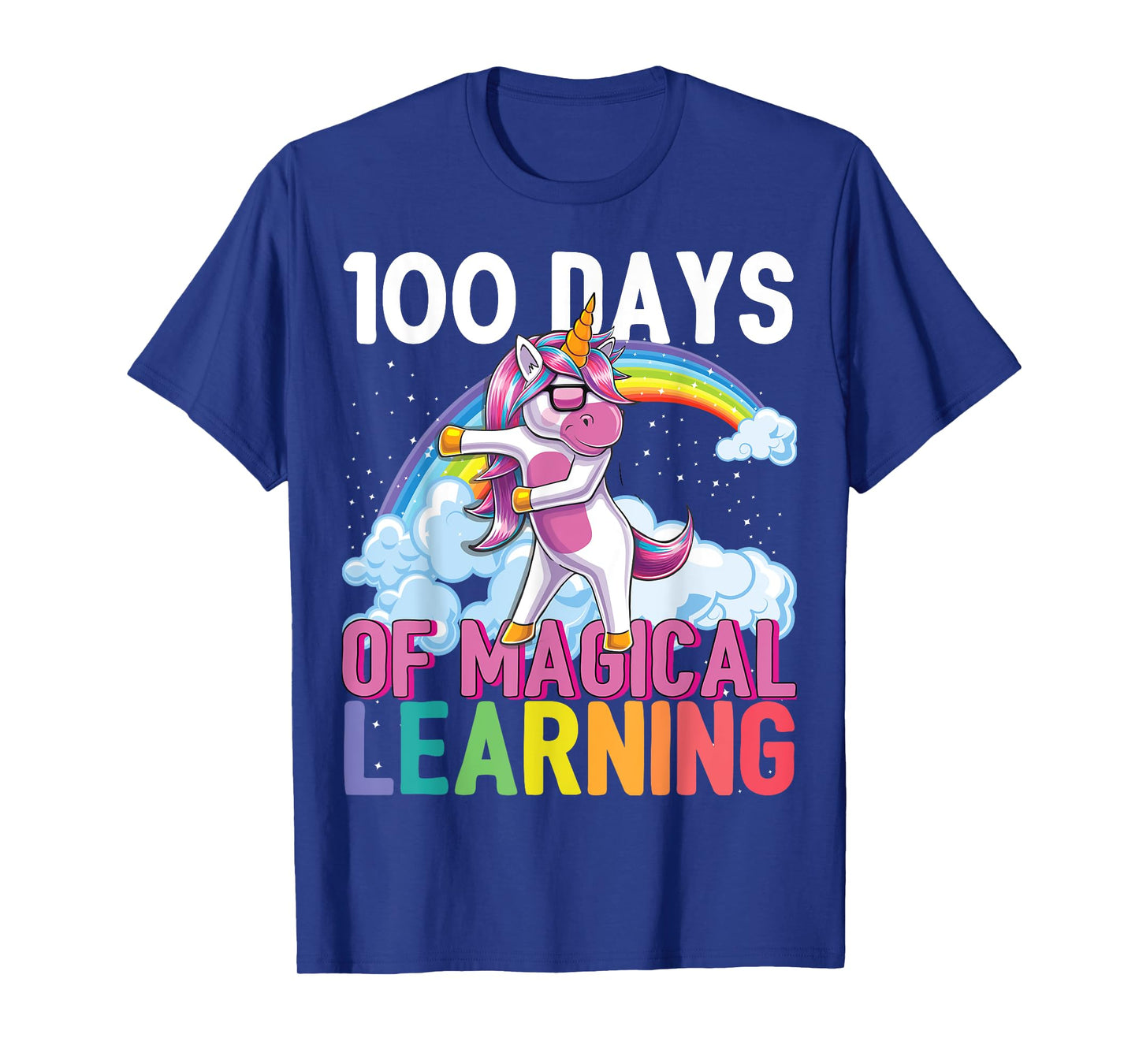 100 Days of Magical Learning Flossing Unicorn School Shirt T-Shirt