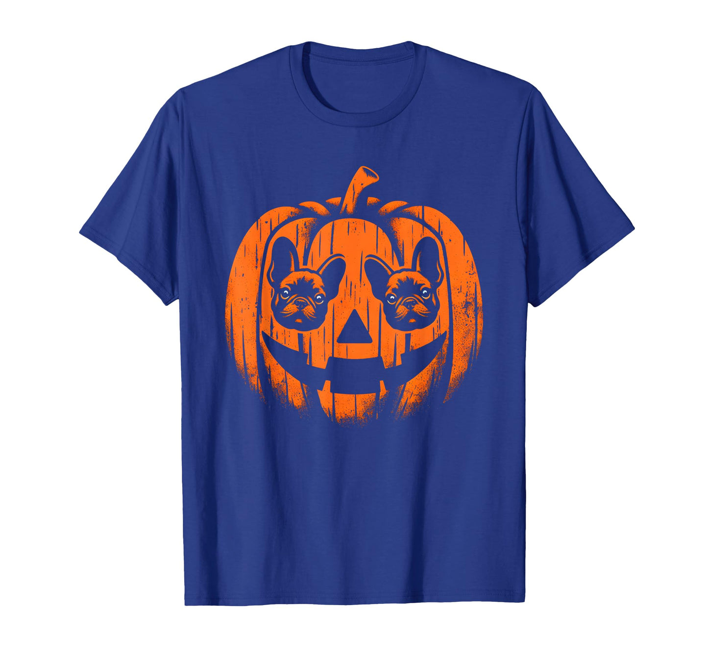 Dog Halloween French Bulldog Jack O Lantern Pumpkin T-Shirt for Men Women Kids