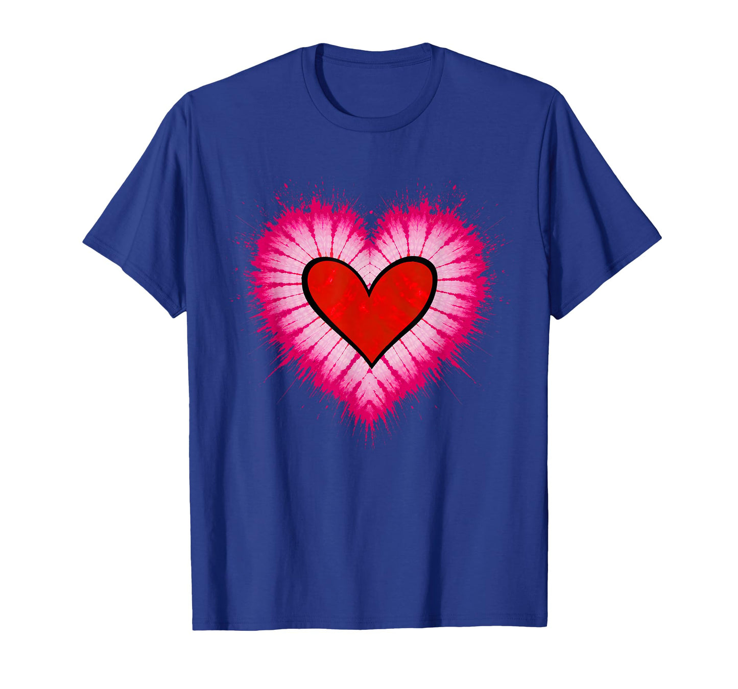 Retro Vintage Valentines Day Heart Tie Dye Mens Womens Kids T-Shirt