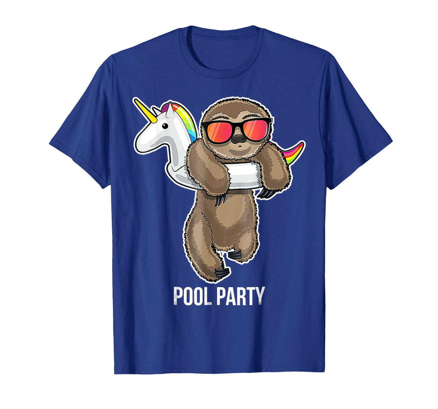 Pool Party Sloth Unicorn Float Funny Sloth Gifts T-Shirt