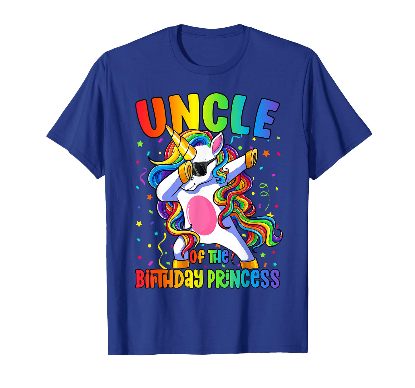 Uncle of the Birthday Princess Girl Dabbing Unicorn T-Shirt