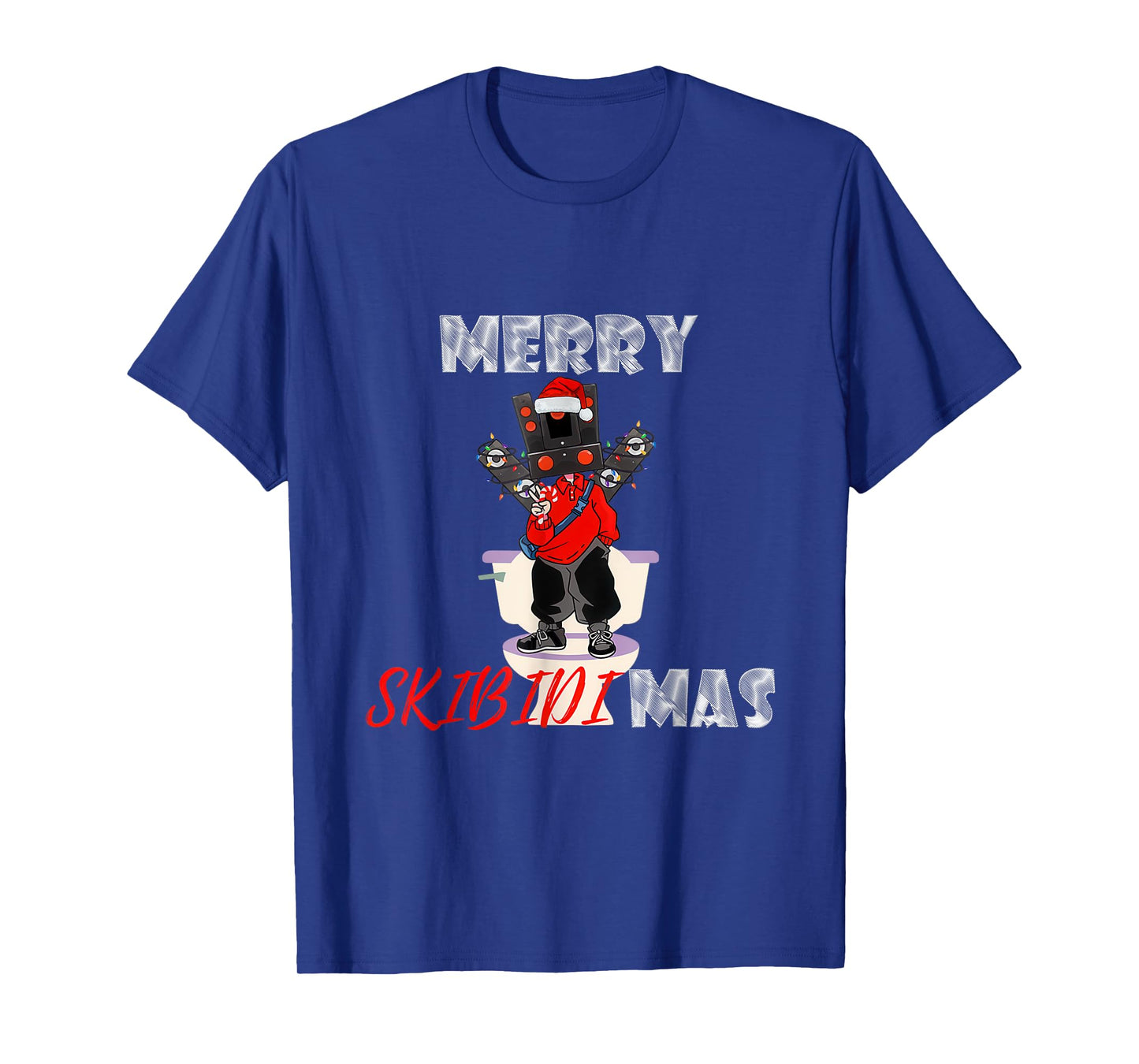 Merry Christmas Skibidi Xmas, Speakerman Skibidi Toilet Meme T-Shirt