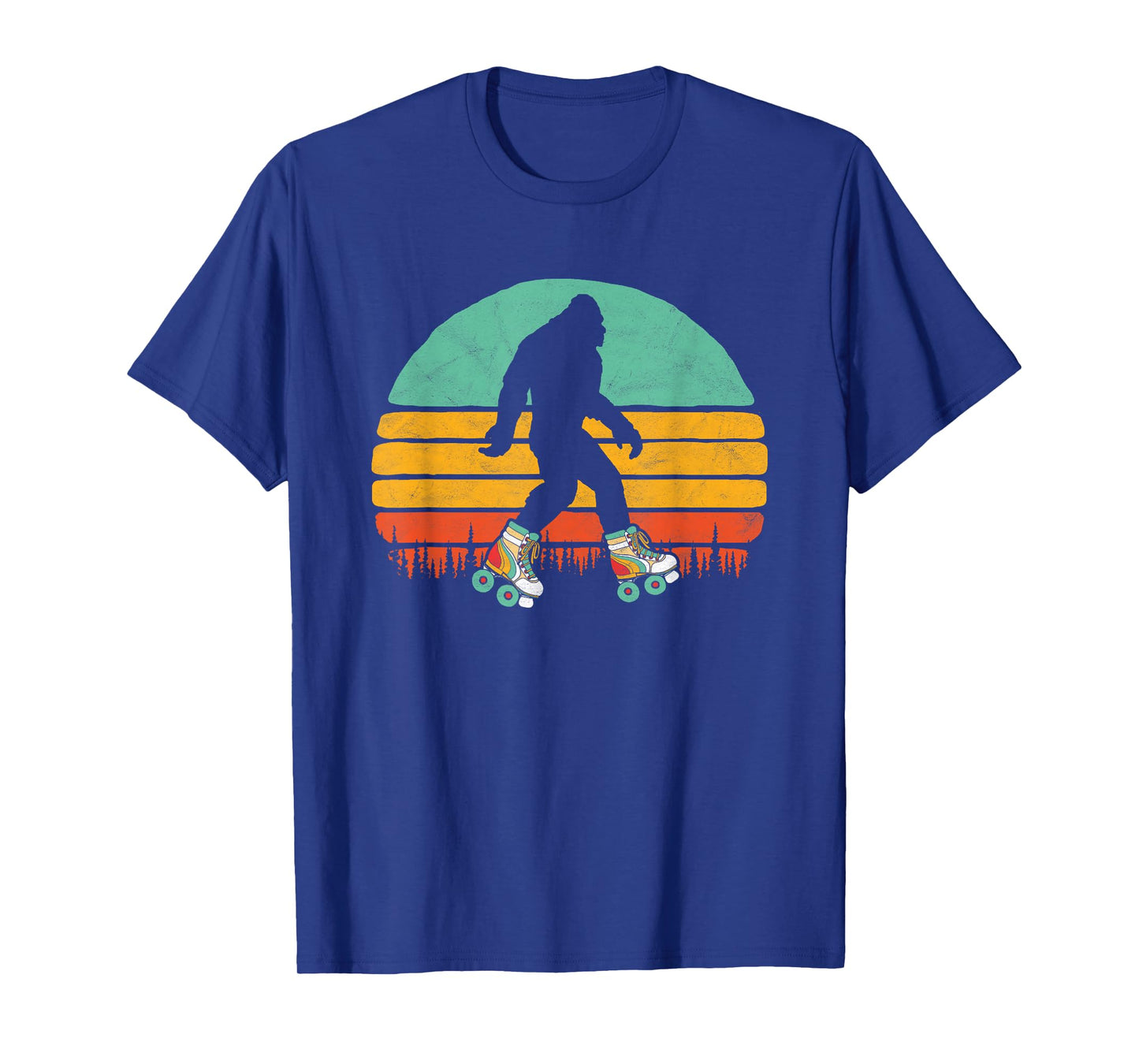 Retro Bigfoot Roller Skating Sasquatch 80s Skater Graphic T-Shirt