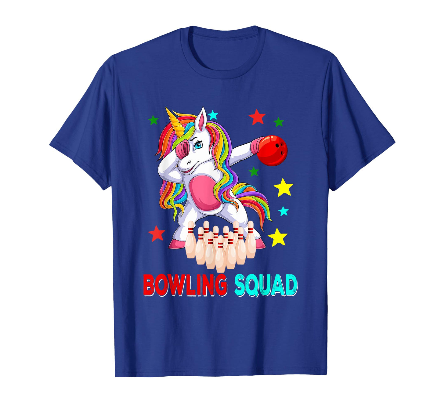 Bowling Squad Dabbing Unicorn Player Team Costume Kids T-Shirt