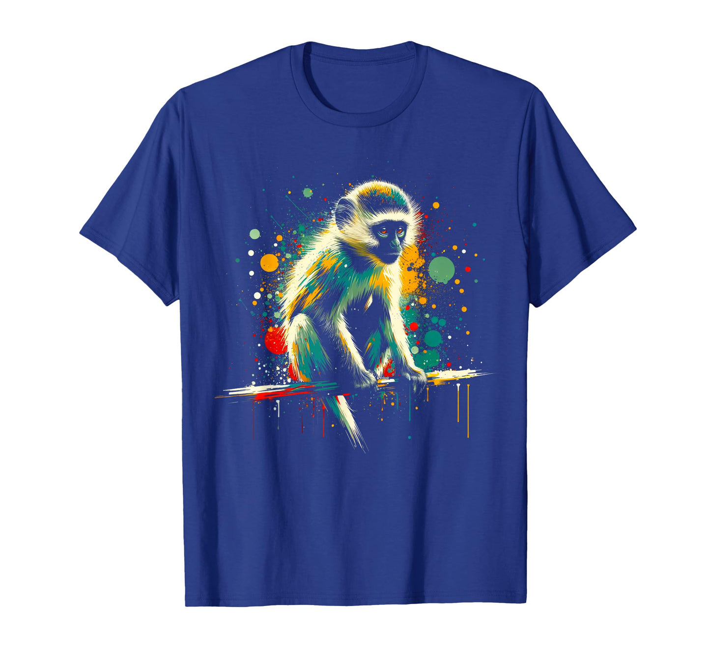 Vervet Monkey Minimalist and Vibrant Style Christmas T-Shirt
