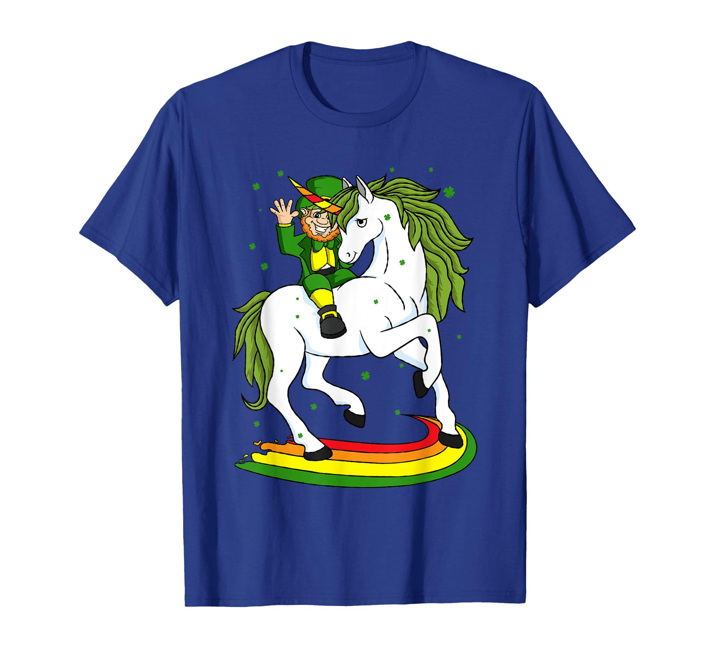 Leprechaun Riding A Magical St Patrick's Day Unicorn Gift T-Shirt