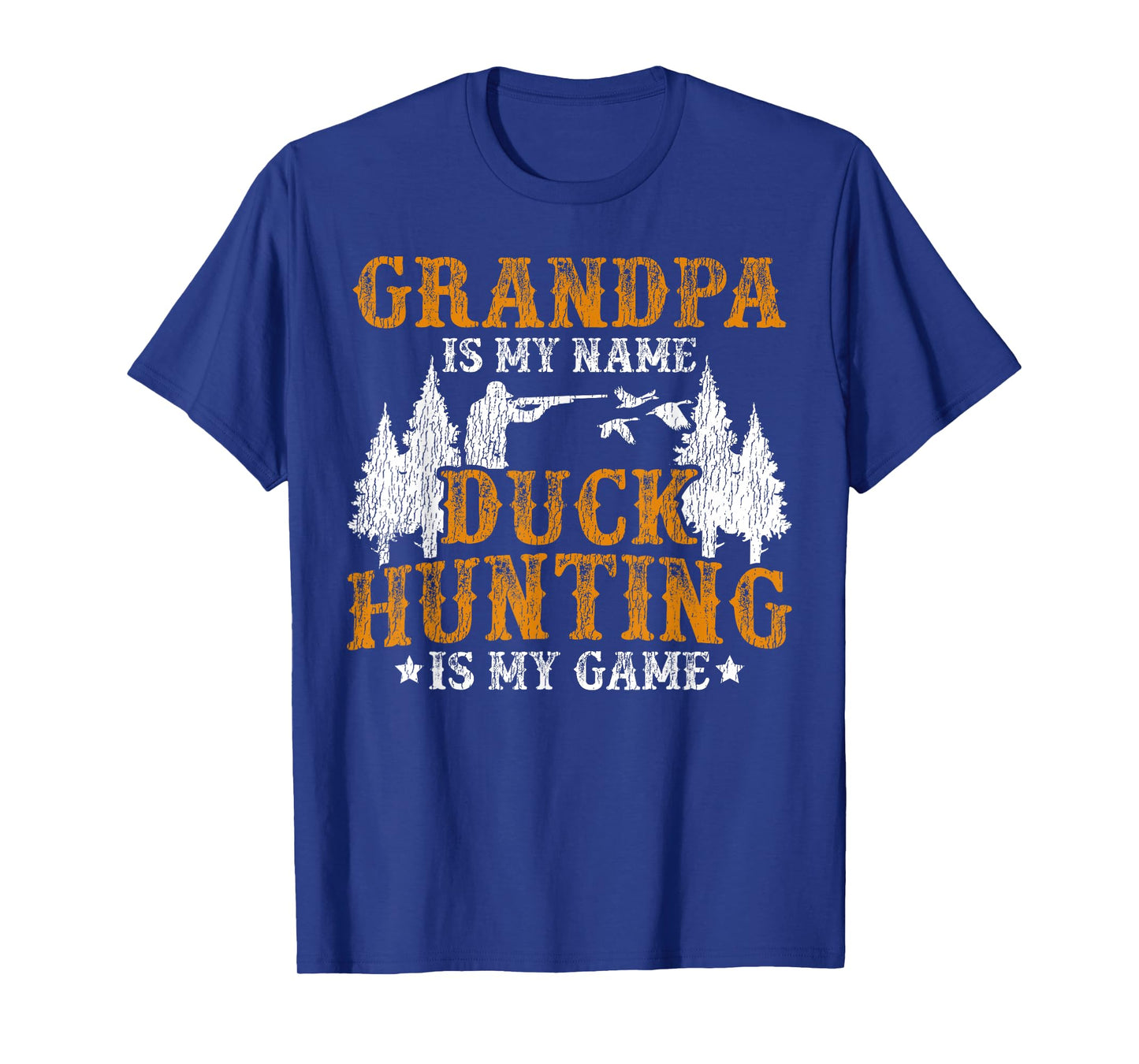 Duck Hunting Hunter Grandpa Vintage Grandpa Is My Name Duck T-Shirt