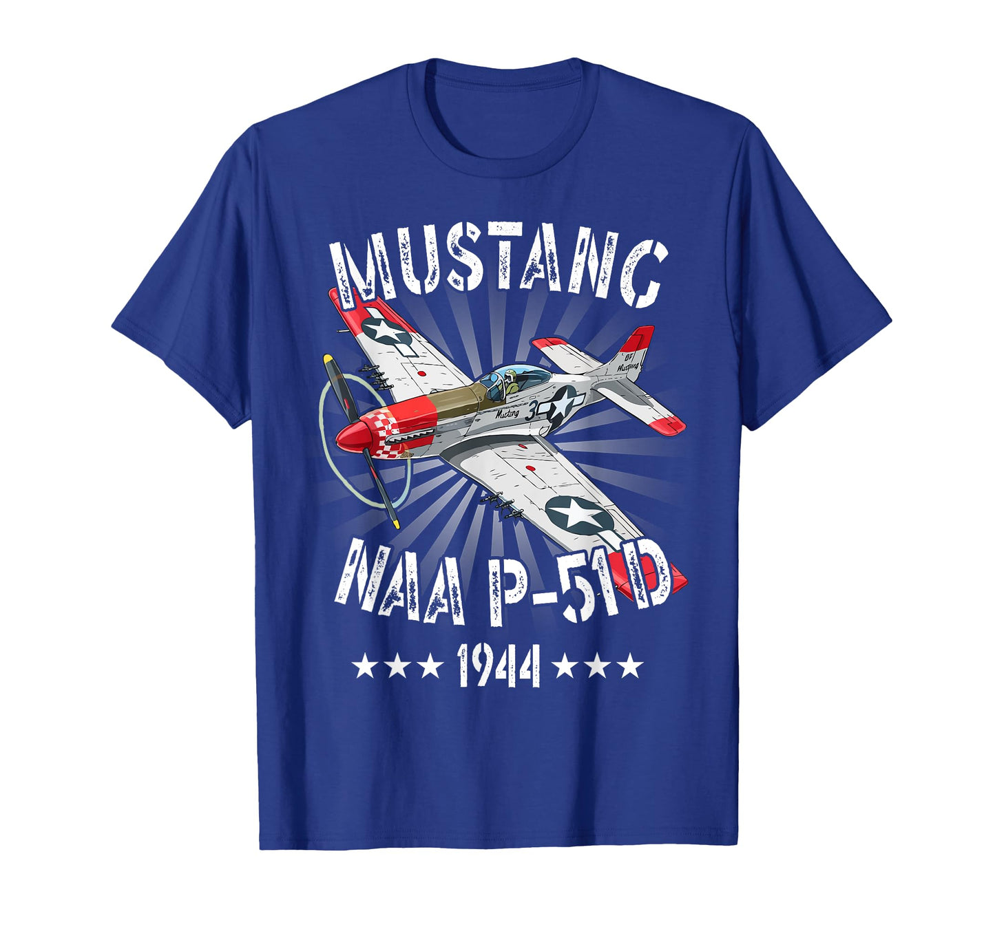 WW2 Planes Warbirds Fighter Aircraft Apparel P-51D Mustang Vintage North American P-51D Fighter Warbirds T-Shirt