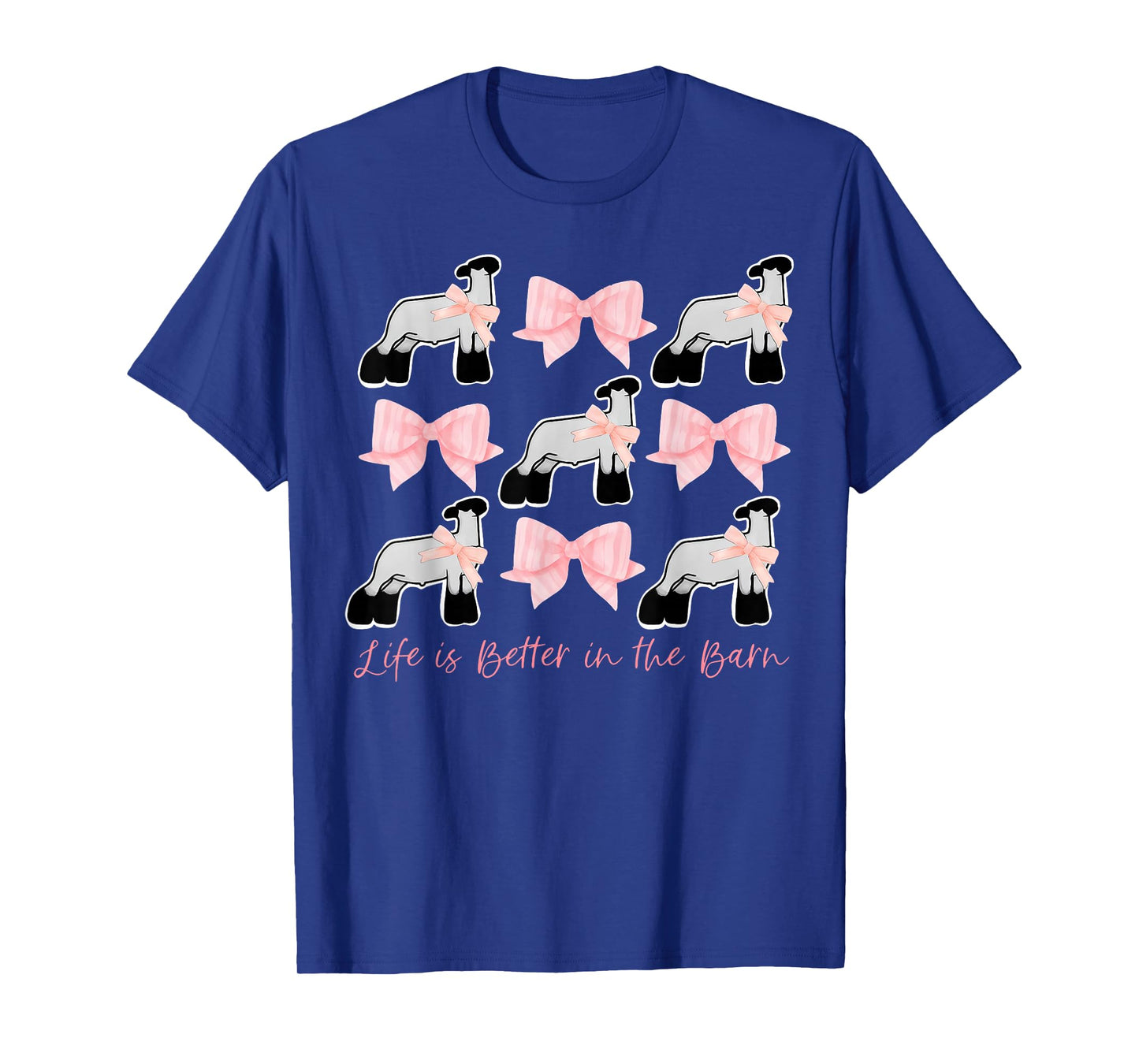 Coquette Bow Show Lamb Breeder Stock Show Mom Livestock T-Shirt