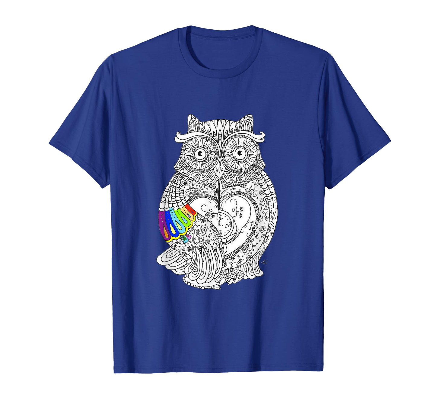Owl coloring t shirt - adult coloring books t shirt T-Shirt