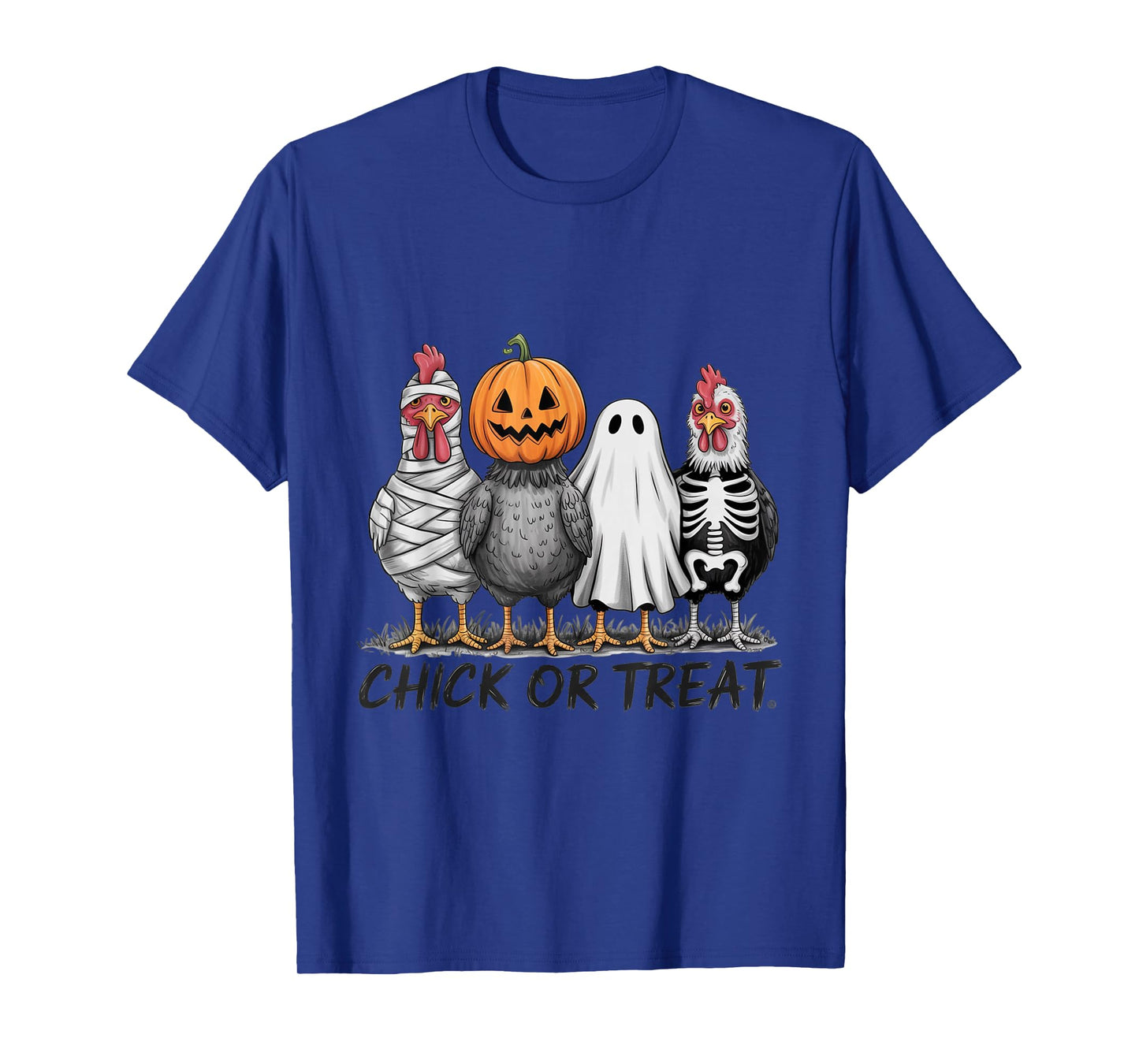 Chick Or Treat Halloween Witch Spooky Chicken Men Women Kid T-Shirt