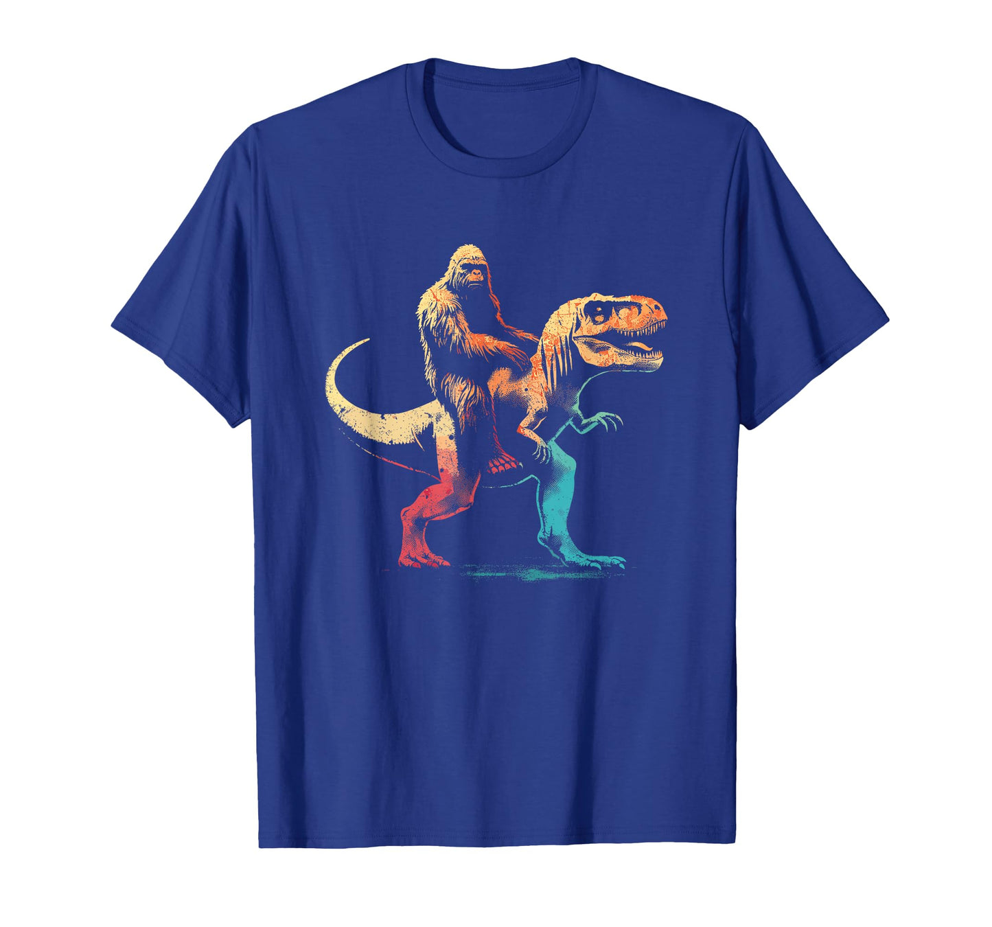 Bigfoot Riding A T-Rex - Funny Graphic Dino Sasquatch Lover T-Shirt