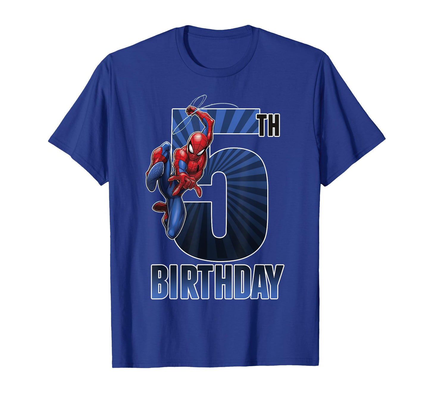 Marvel Spider-Man Swinging 5th Birthday Graphic T-Shirt