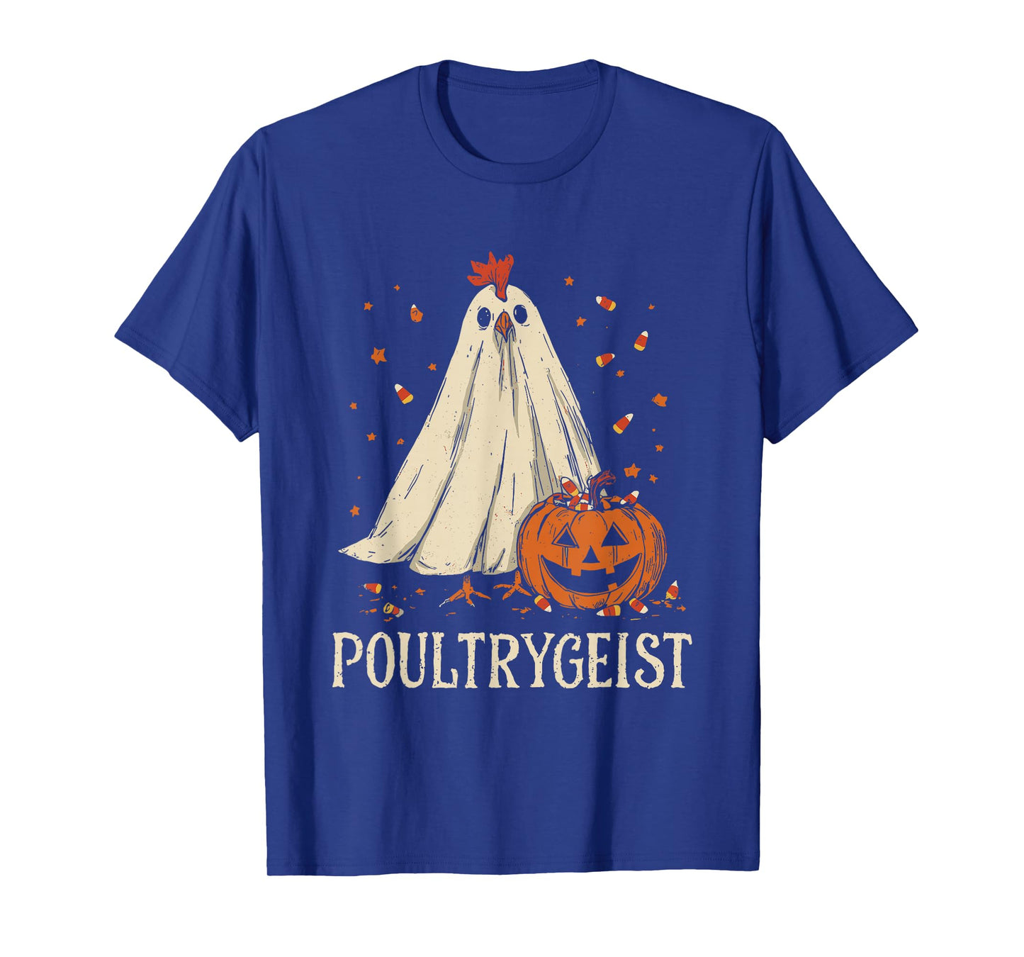 Poultrygeist Funny Chicken Ghost Pumpkin Halloween Costume T-Shirt