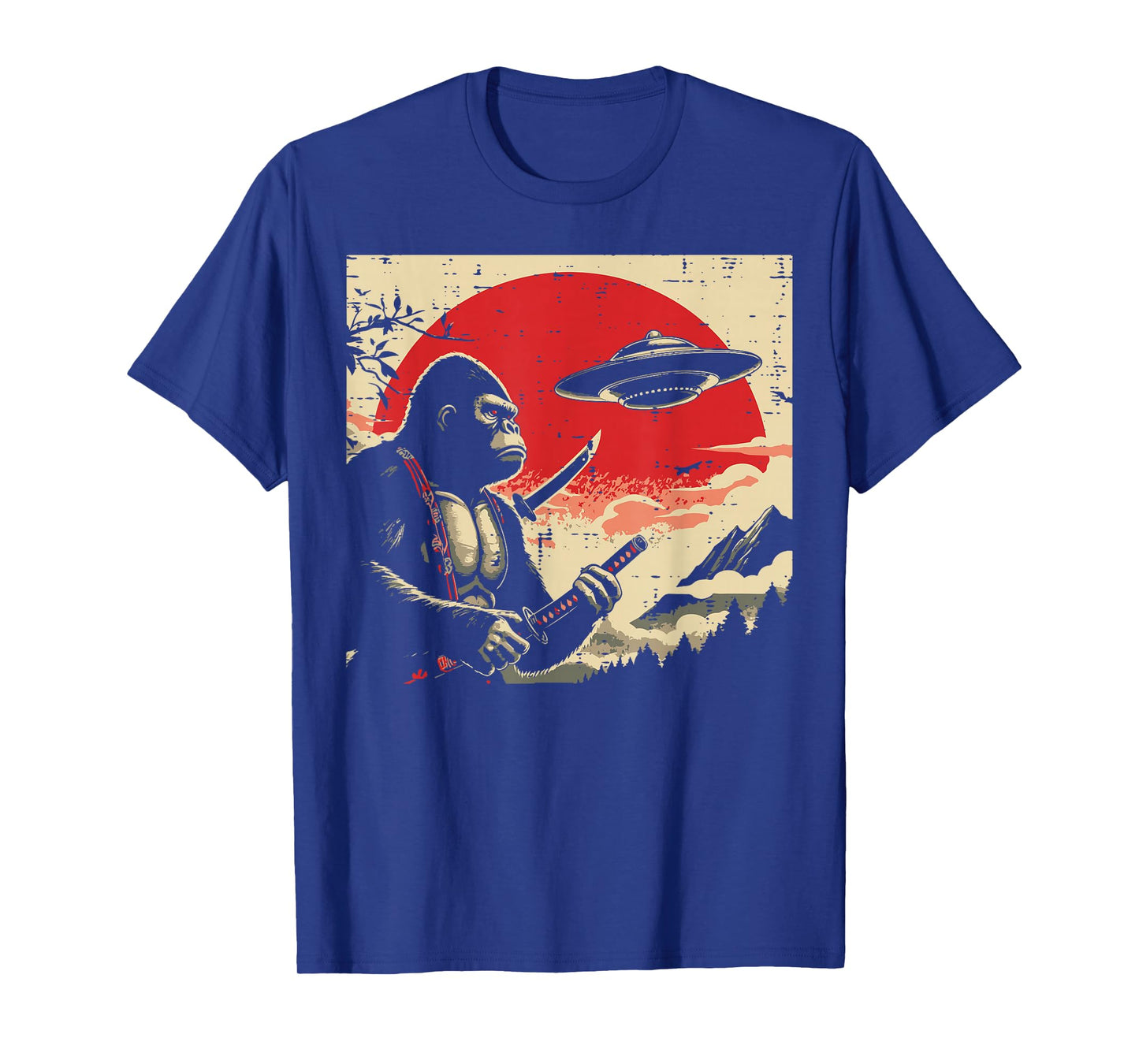 Japanese Bigfoot Samurai Ufo Vintage Sasquatch Men Women Kid T-Shirt